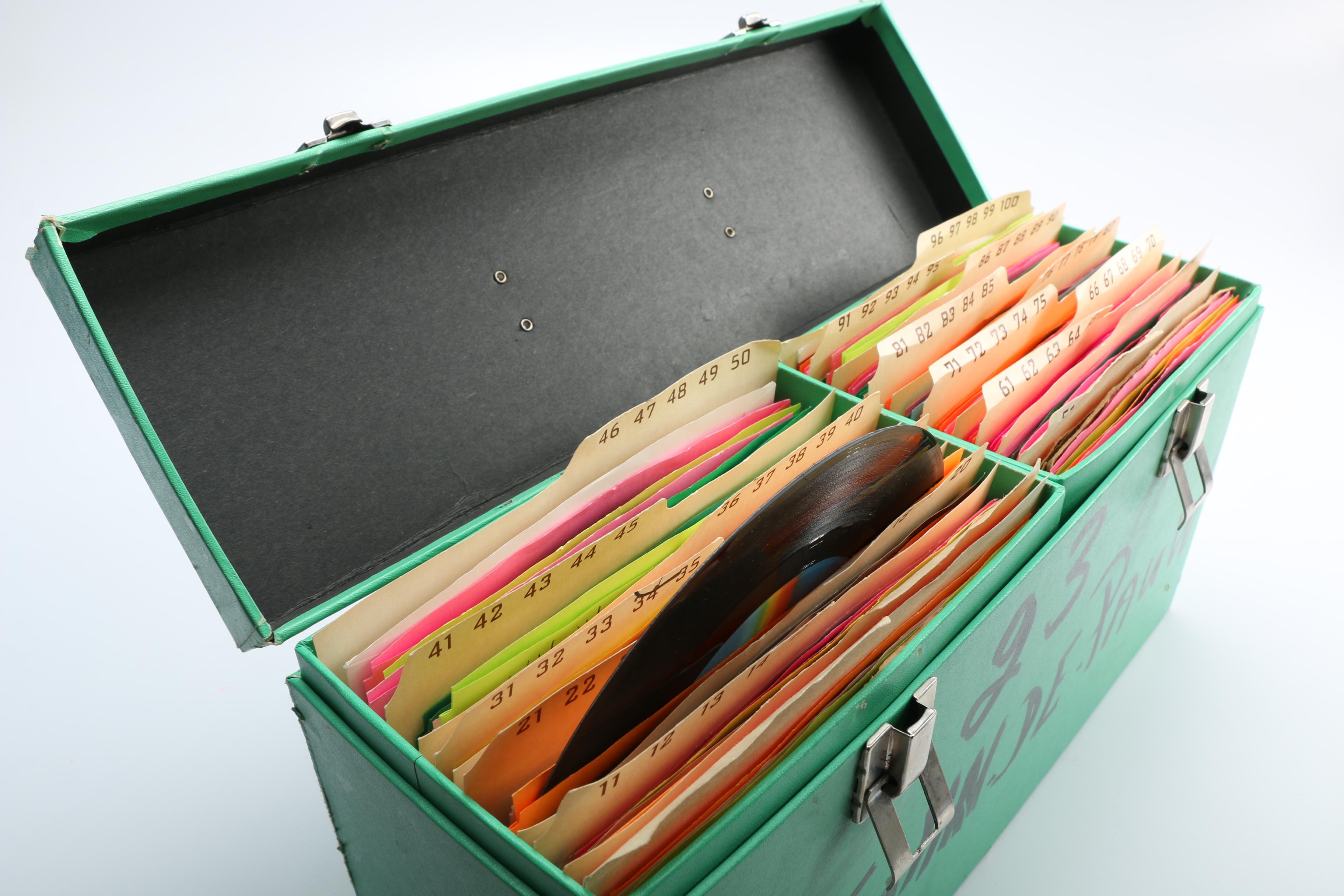 Vintage 45 RPM Carrying Cases With Records