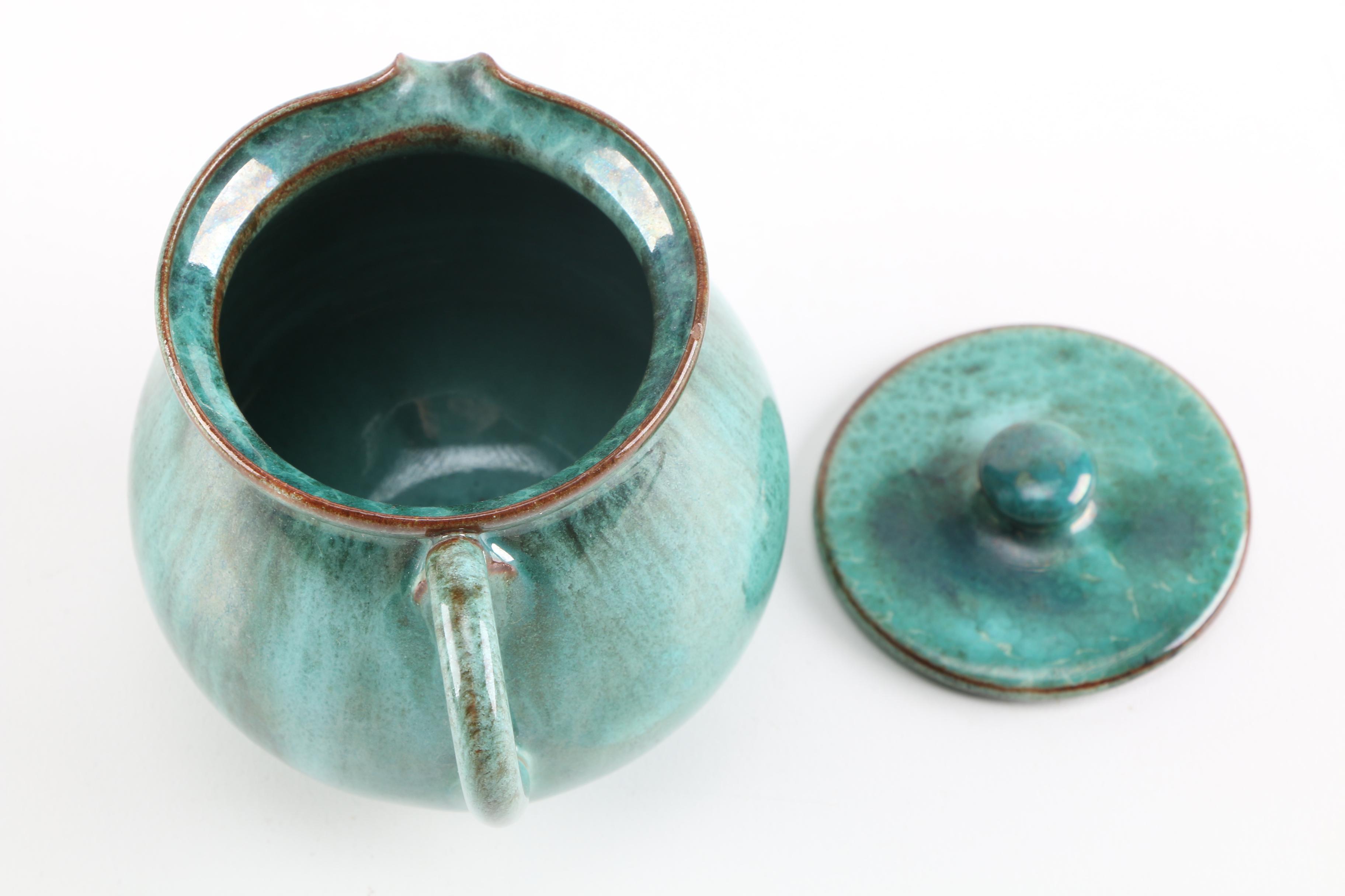 Pottery Creamer and Sugar Set EBTH