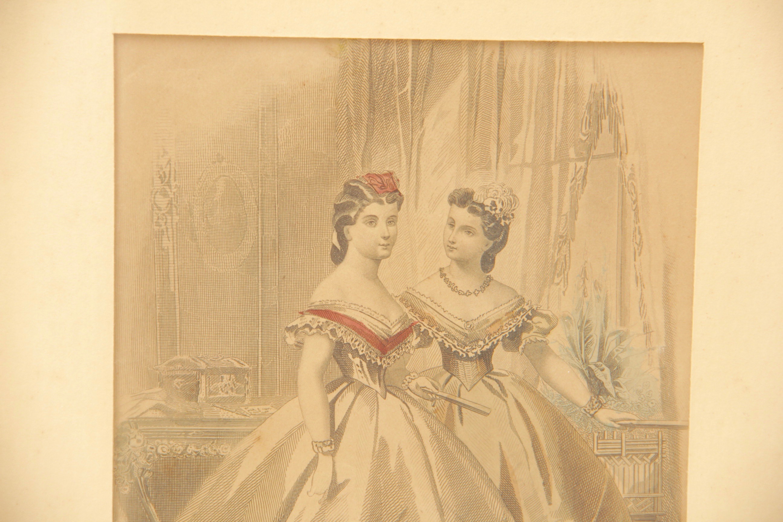 Framed Hand Colored Engravings "Les Modes Parisiennes" After Illman Brothers