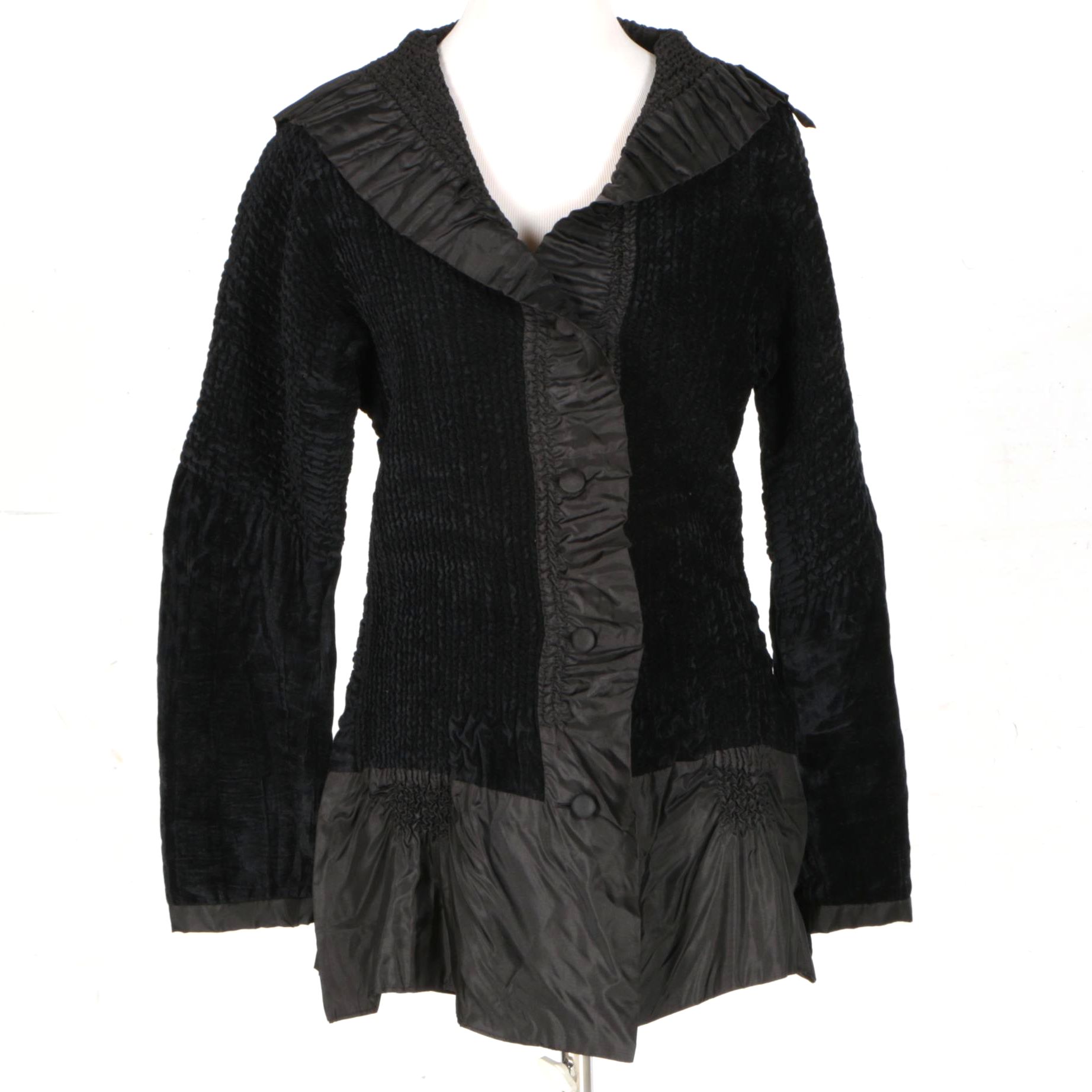 Yoshiki Hishinuma Black Ruffled Jacket