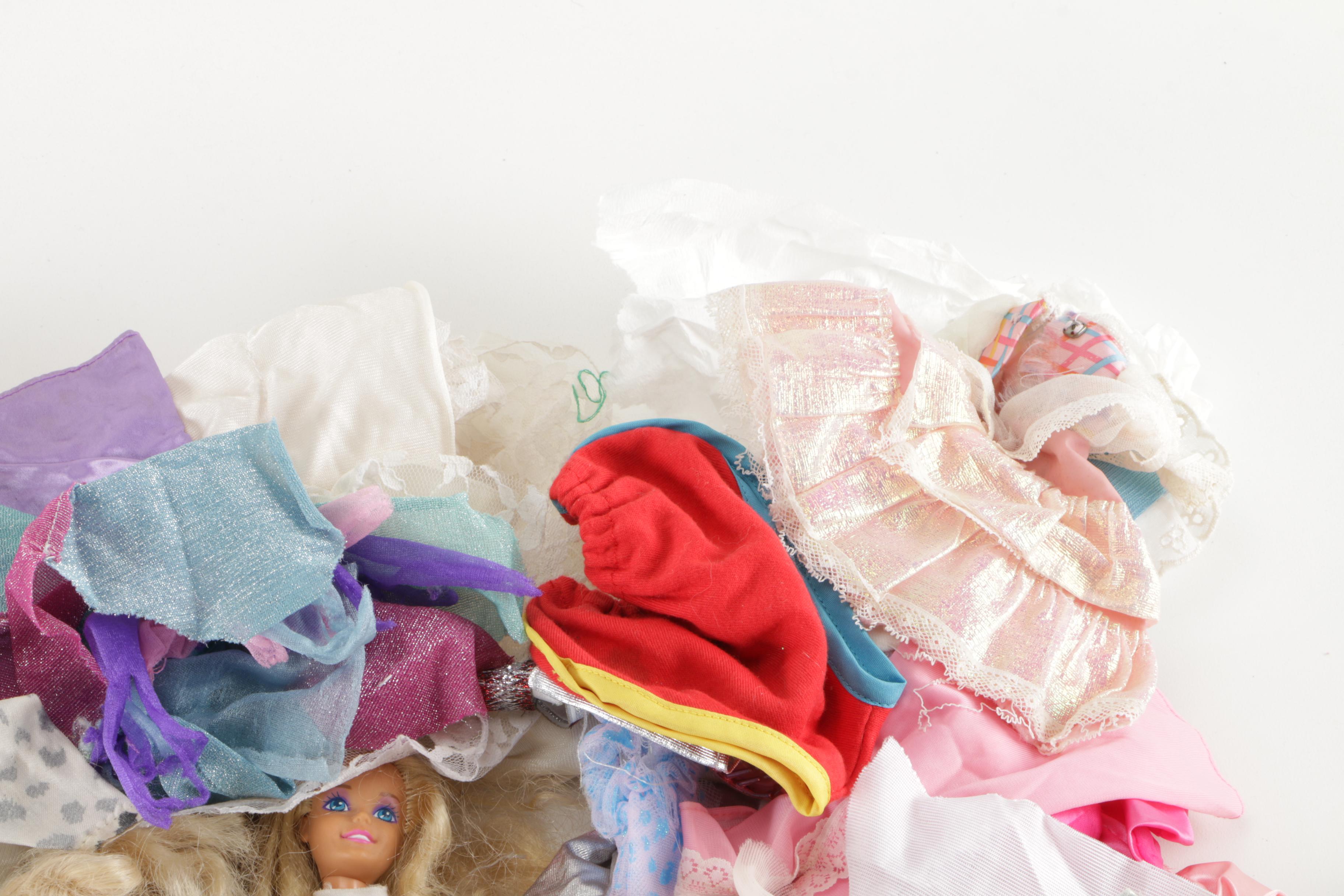 Assortment of Circa 1960s Barbies With Vintage Accessories