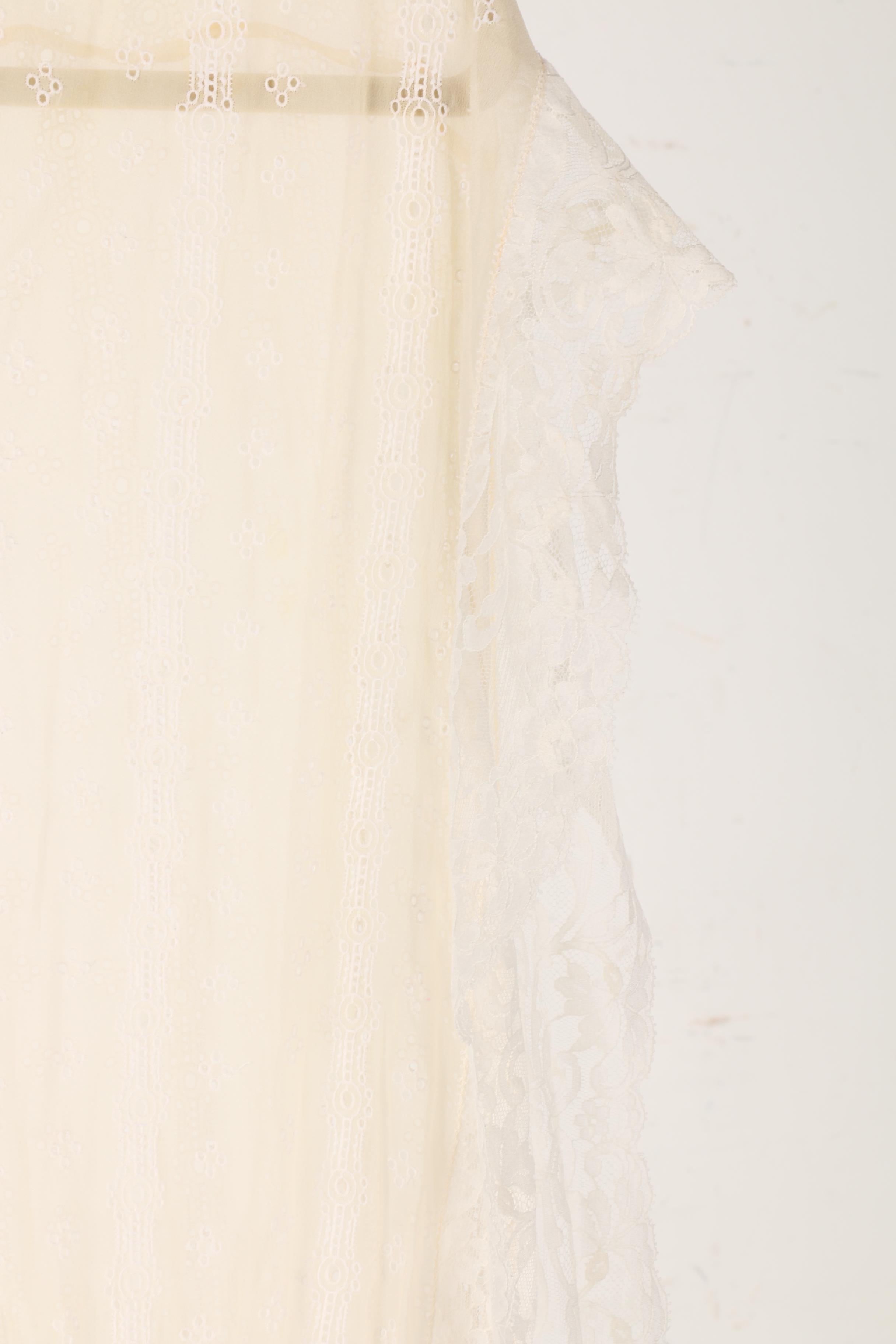 Shu-Ba by Holly Lueders Ivory and White Lace Slip