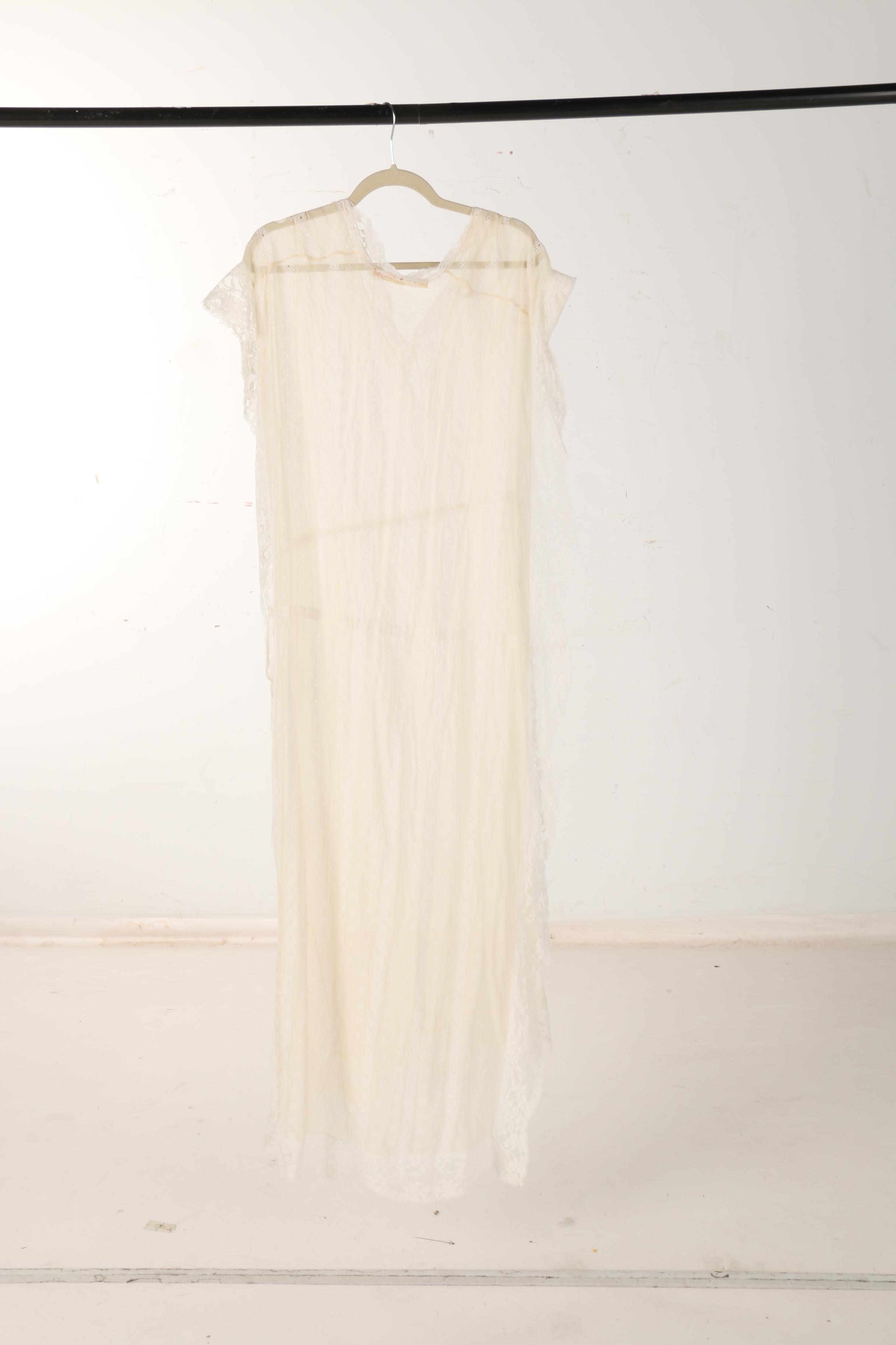 Shu-Ba by Holly Lueders Ivory and White Lace Slip