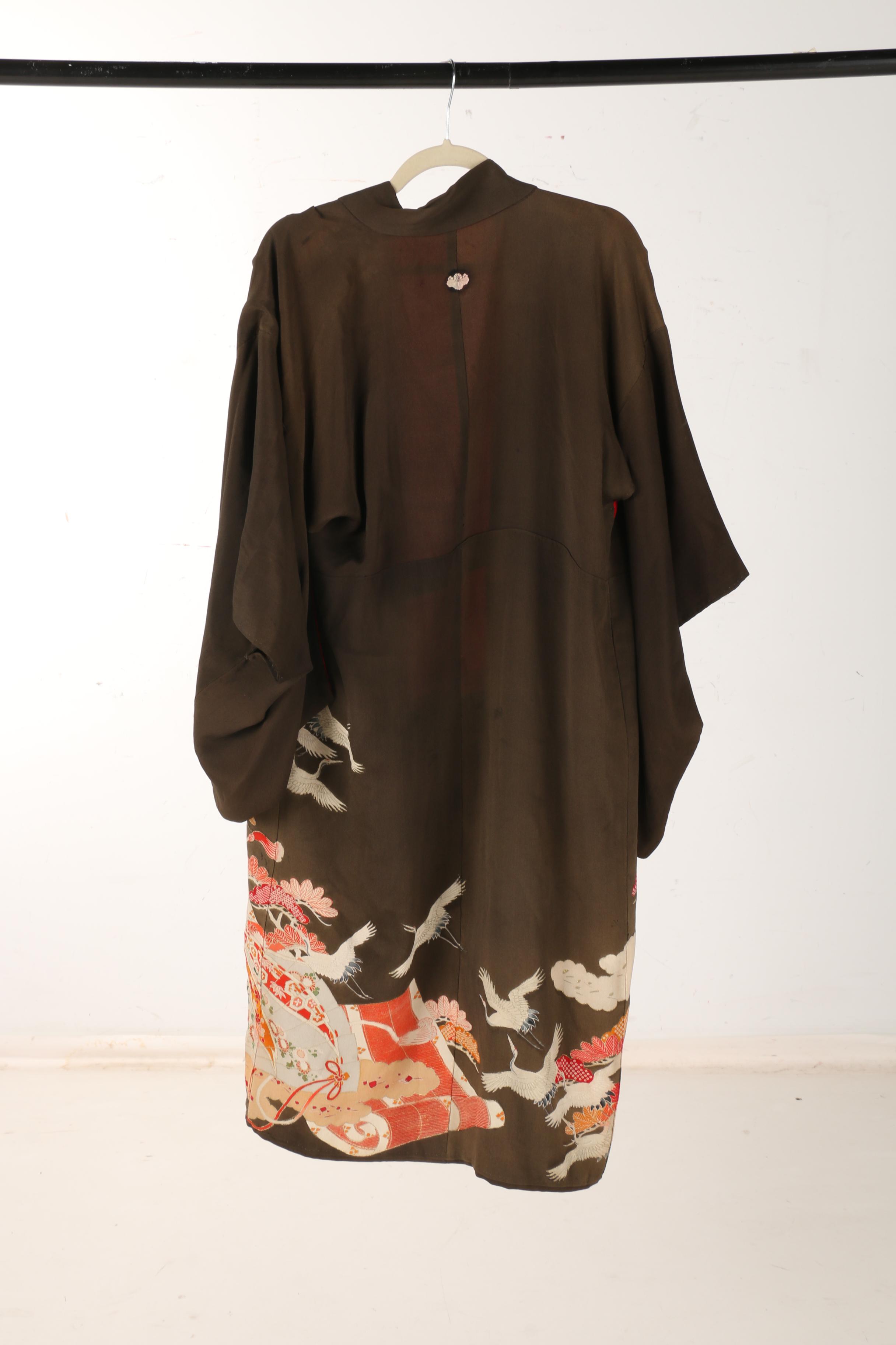 Asian Inspired Silk Kimono Robe