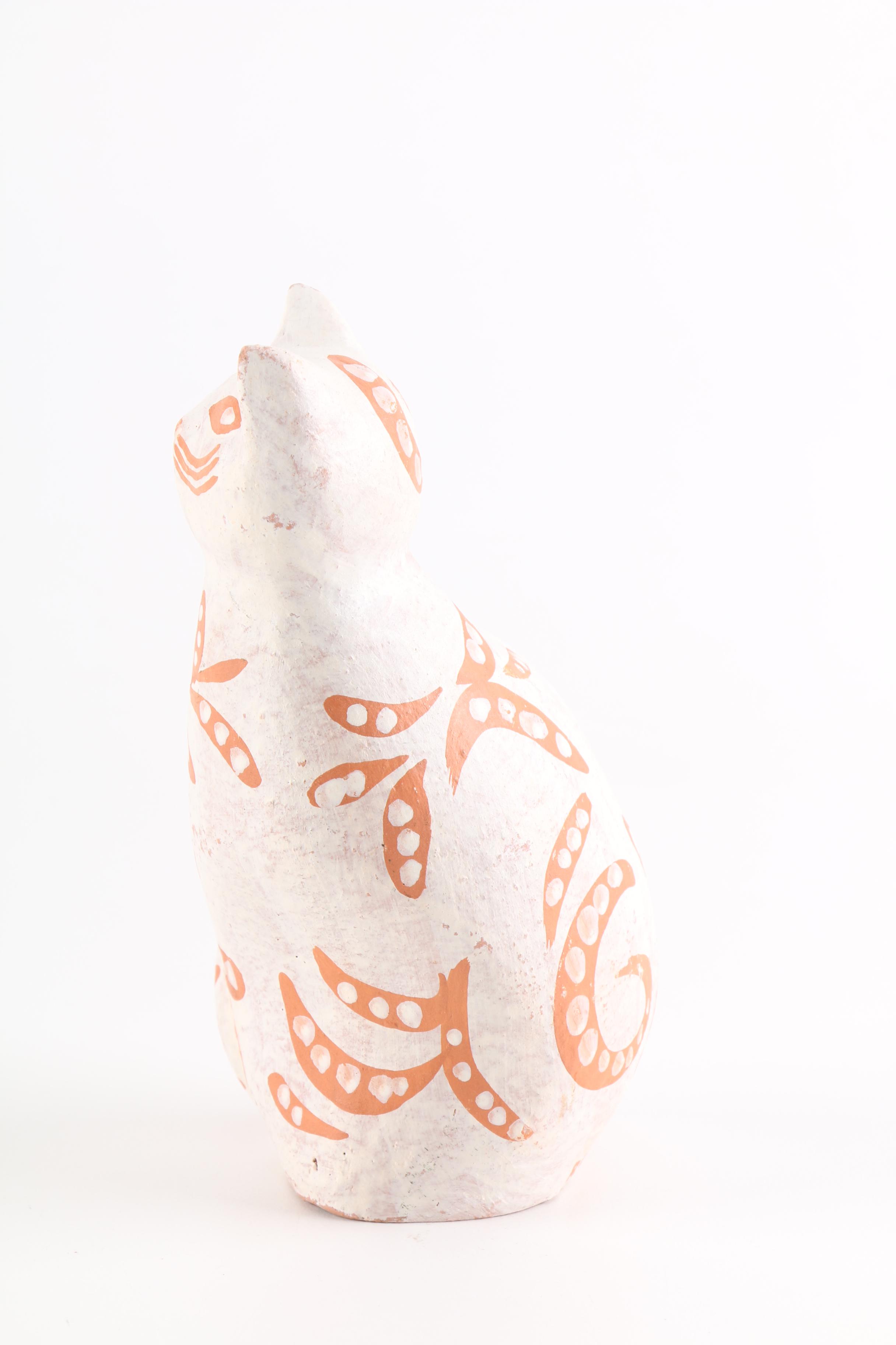 Cat Art Pottery Figurines