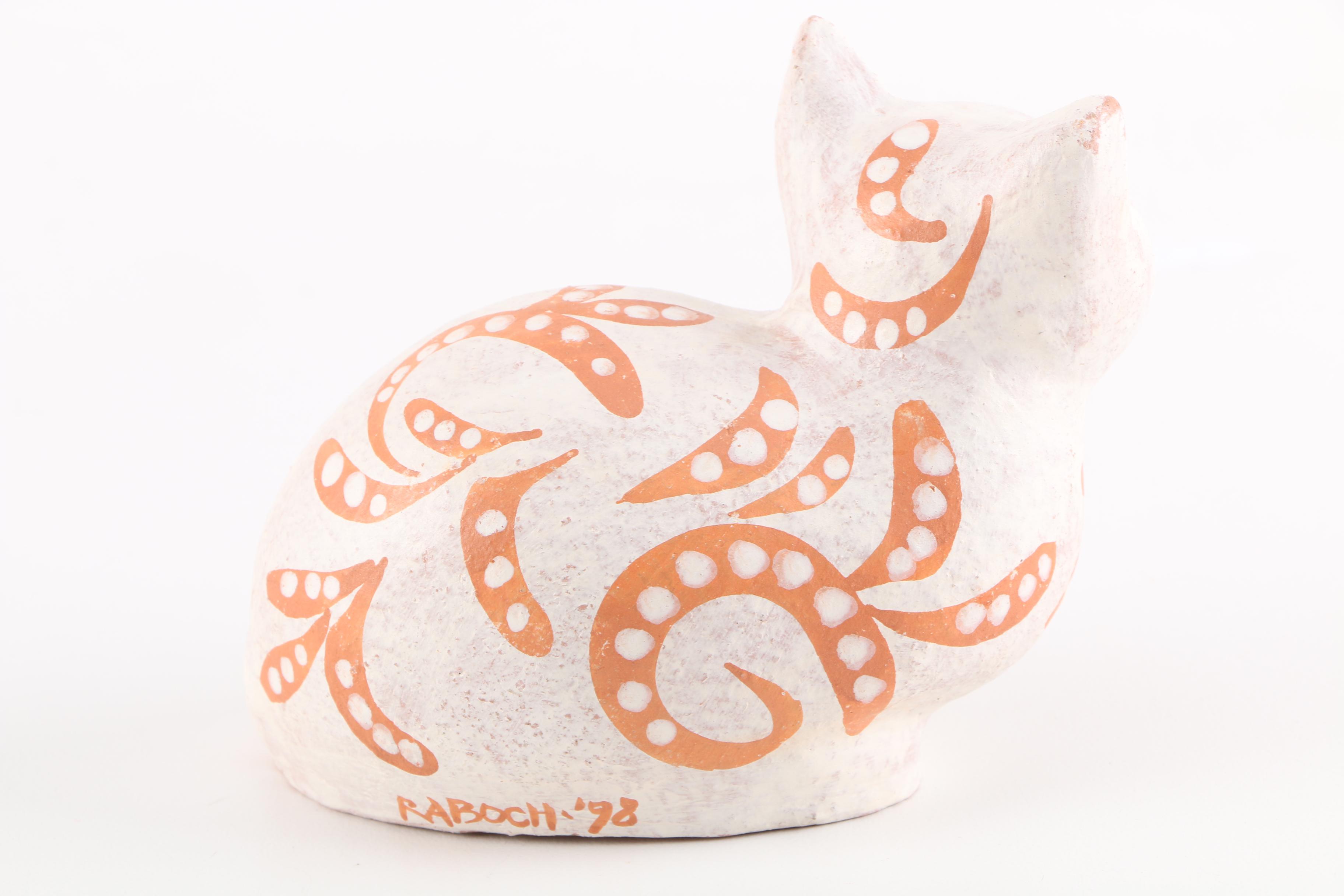 Cat Art Pottery Figurines