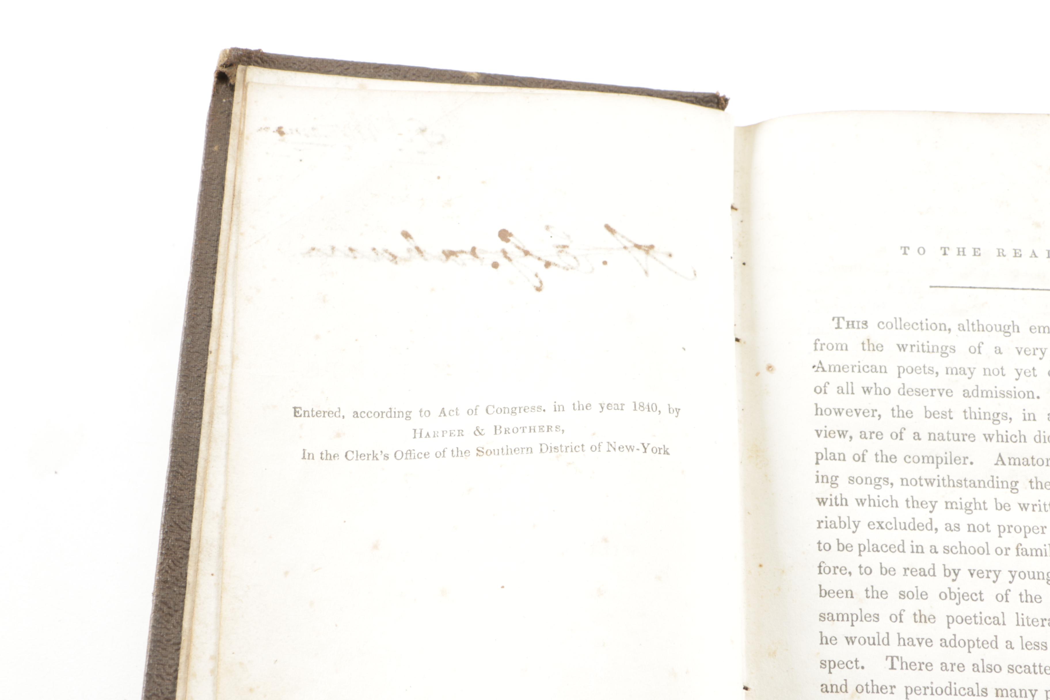 Assortment of Antique Books including New Edition "The Poetical Works" by John Keats