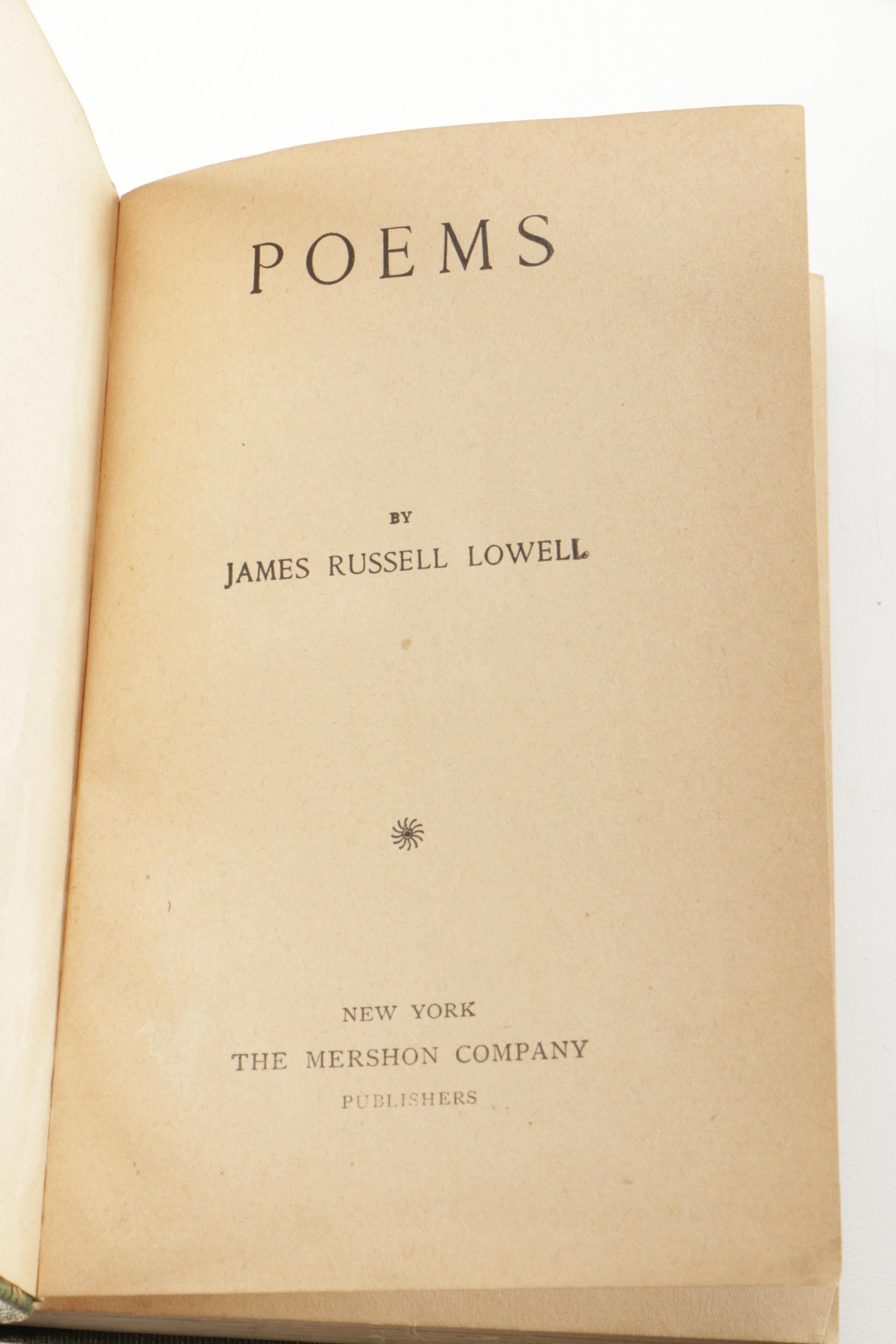 Assortment of Antique Books including New Edition "The Poetical Works" by John Keats