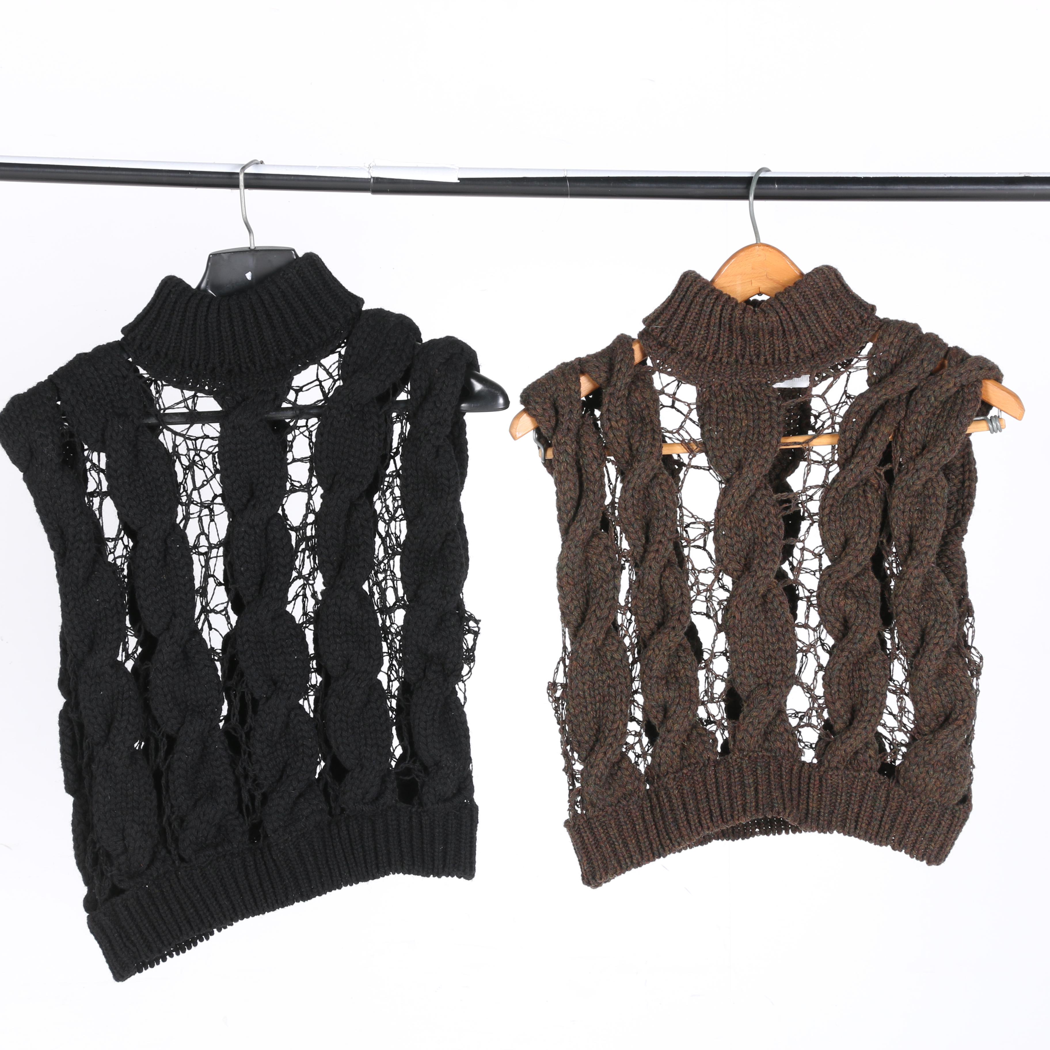 Veronique Branquinho Cable Knit Vests