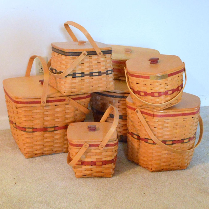 Lidded Longaberger Baskets