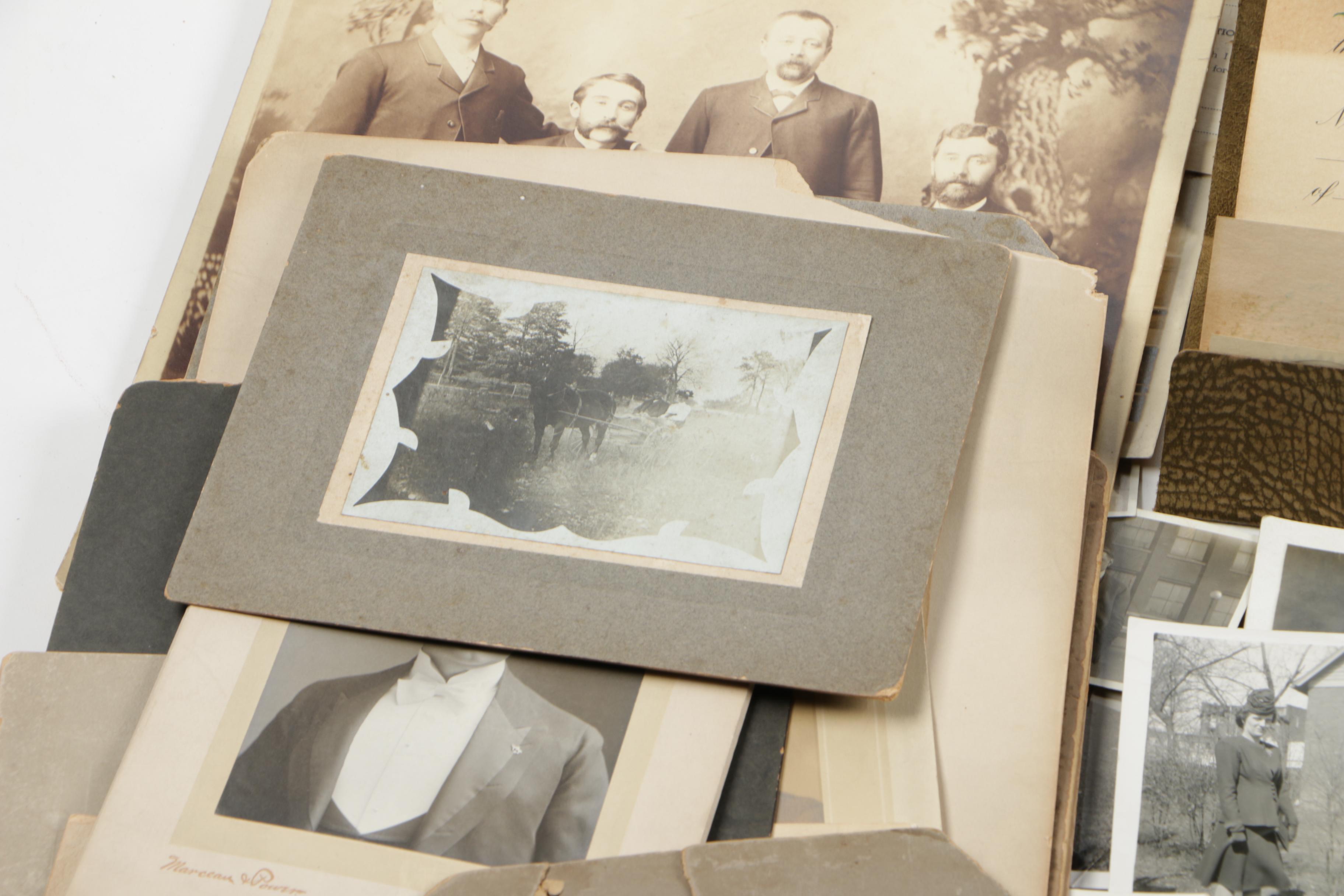 Assorted Antique and Vintage  Photos, Postcards, and Other Items