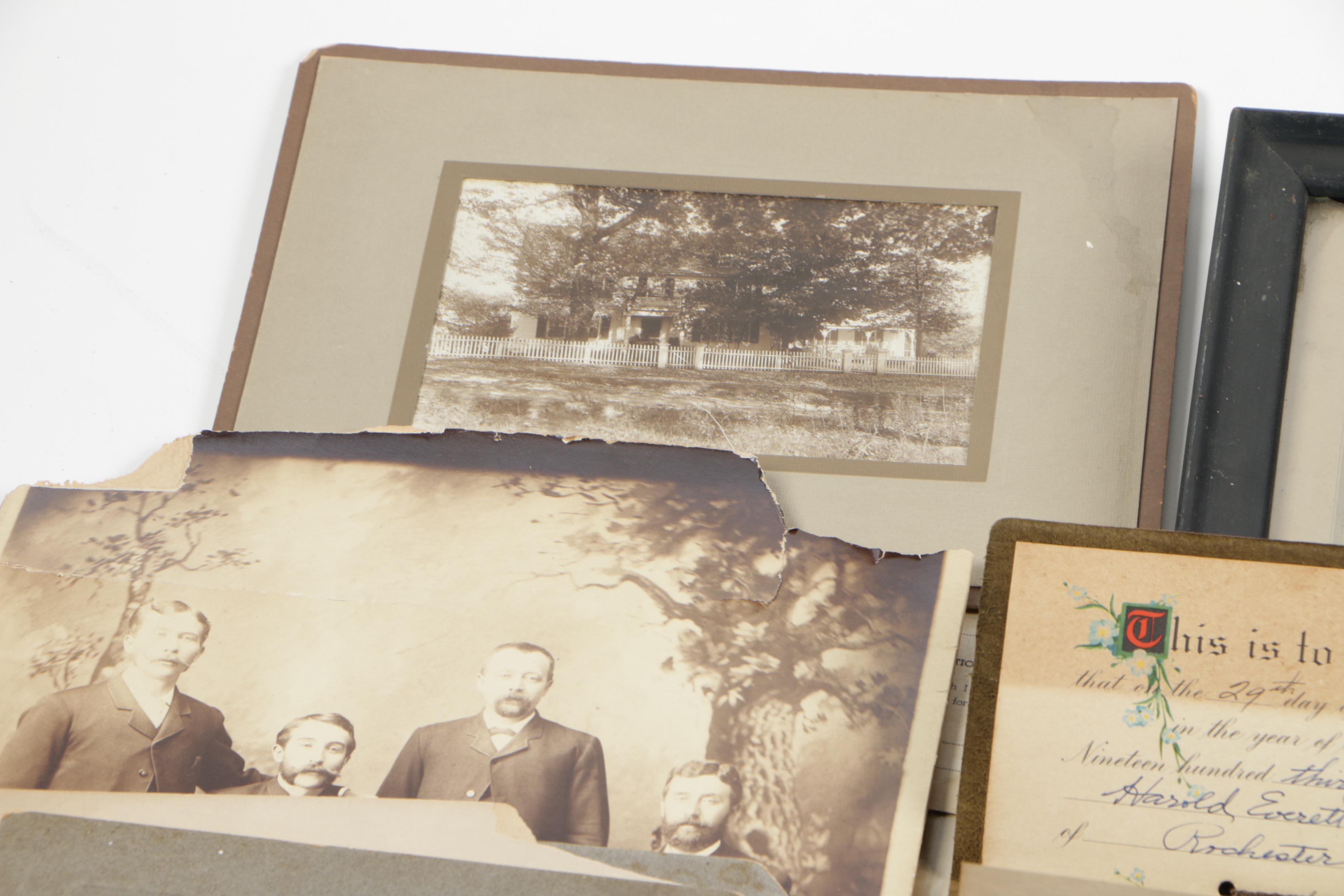 Assorted Antique and Vintage  Photos, Postcards, and Other Items
