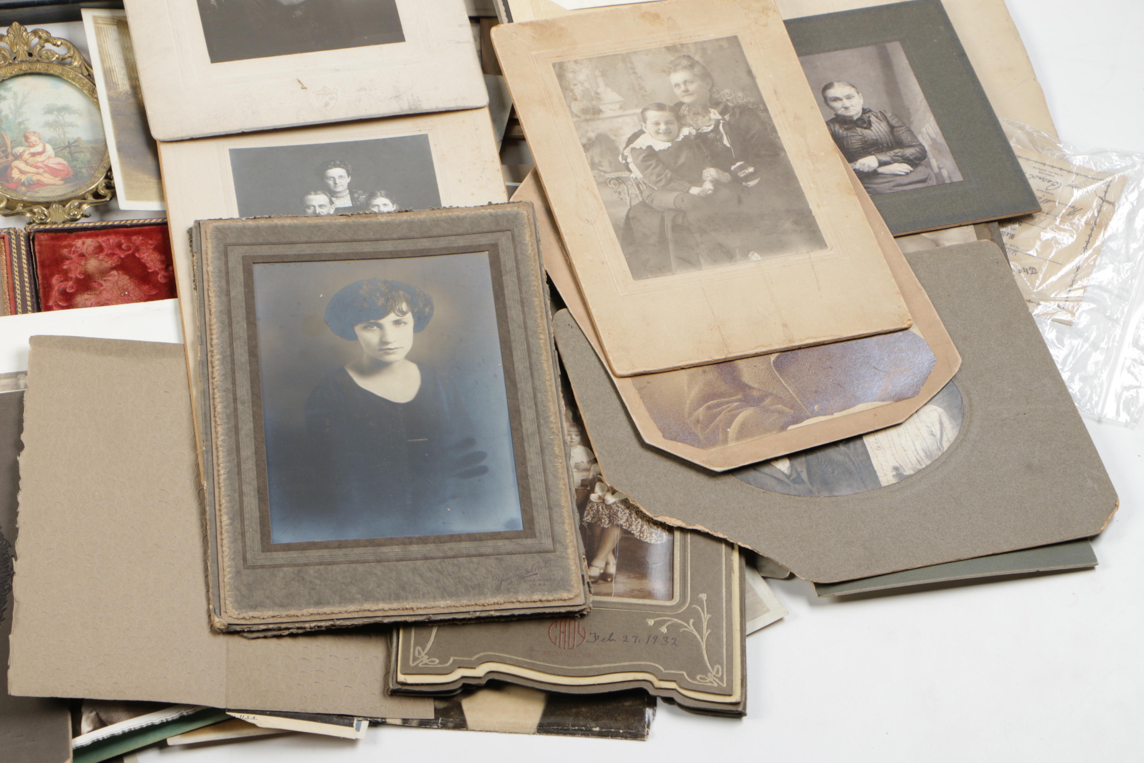 Assorted Antique and Vintage  Photos, Postcards, and Other Items