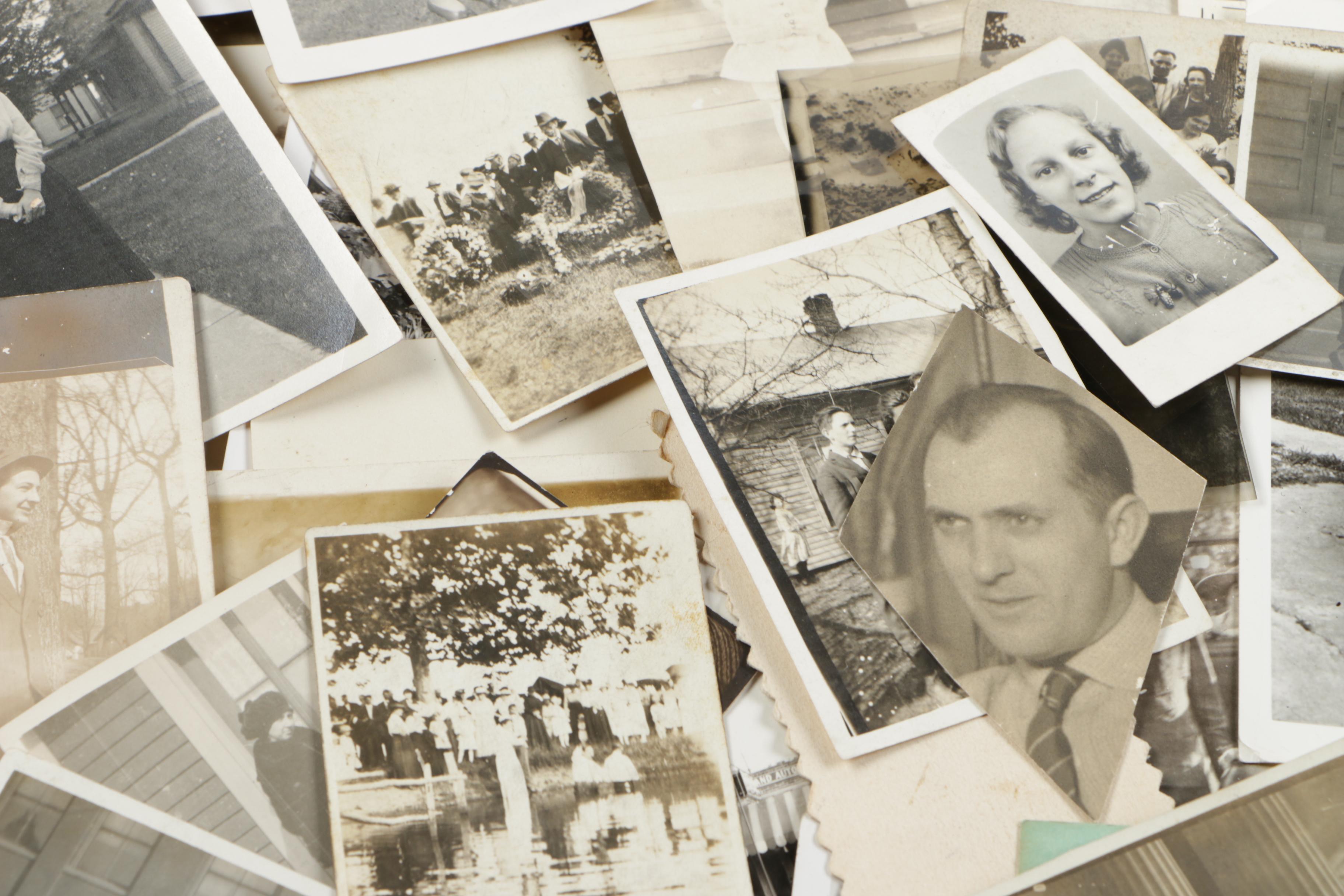 Assorted Antique and Vintage  Photos, Postcards, and Other Items
