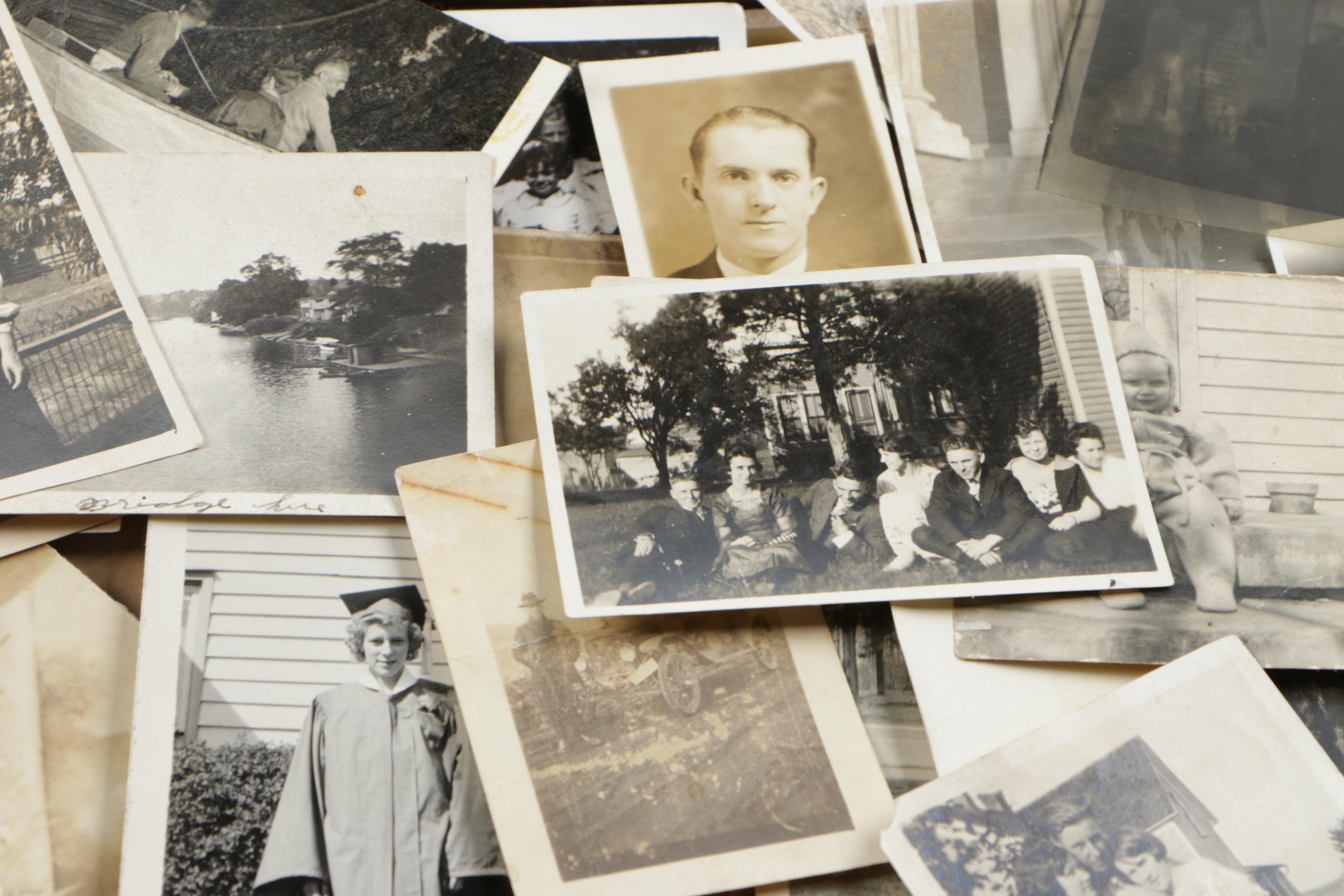 Assorted Antique and Vintage  Photos, Postcards, and Other Items