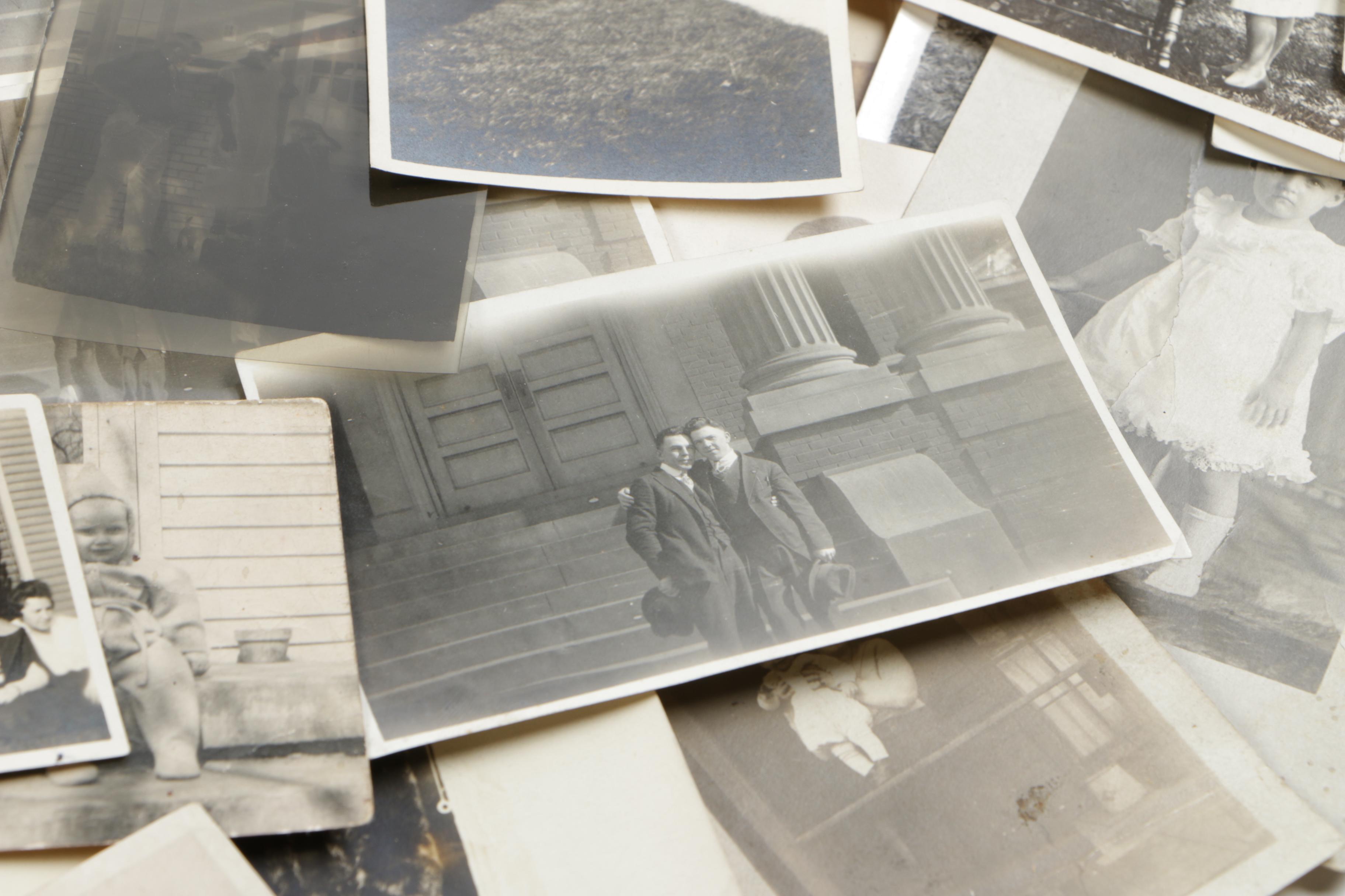 Assorted Antique and Vintage  Photos, Postcards, and Other Items