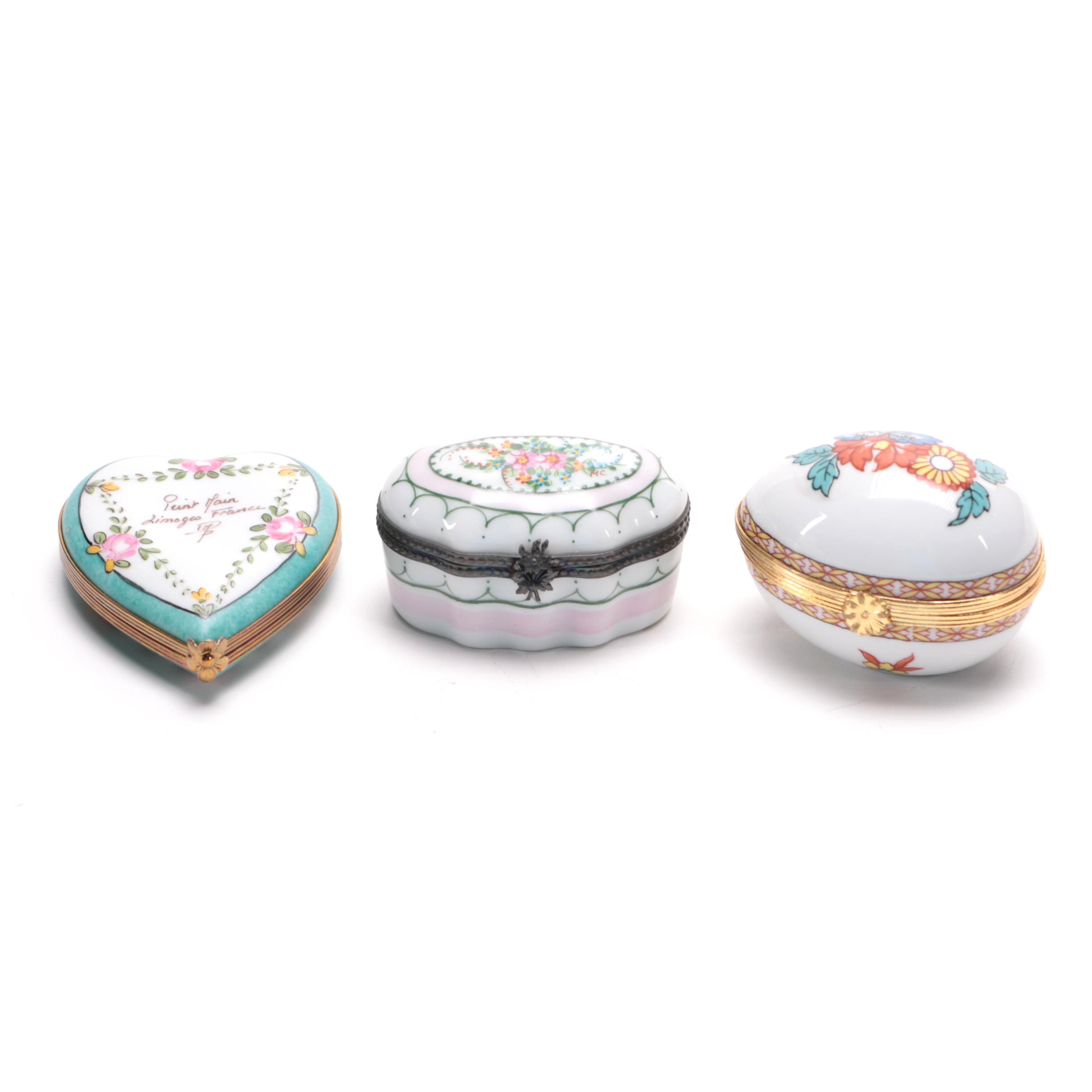 Collection of Limoges Trinket Boxes