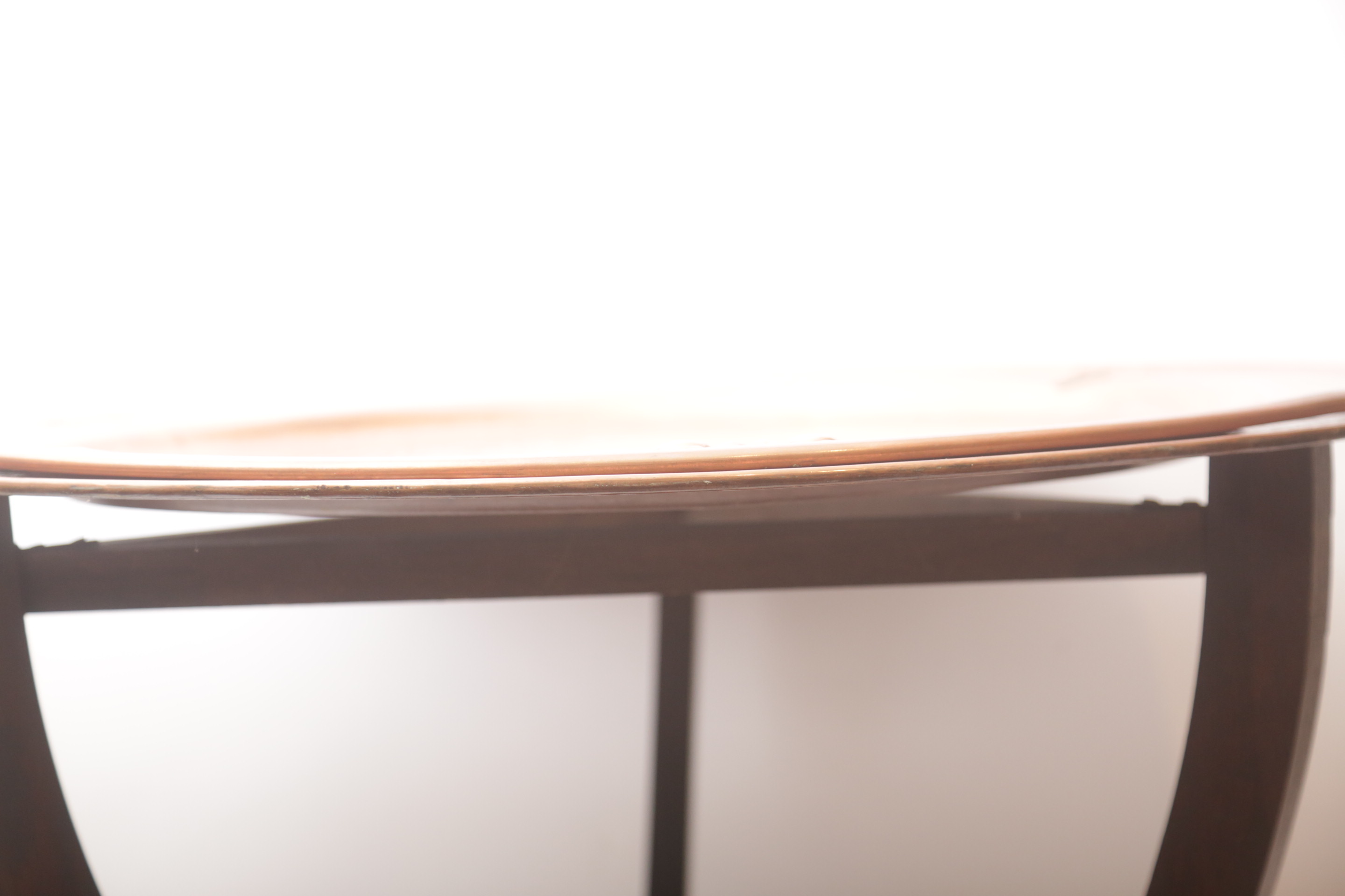 Two Copper Top Side Tables