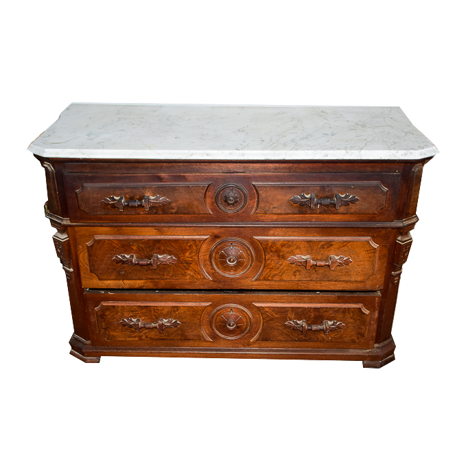 Antique Marble Top Dresser