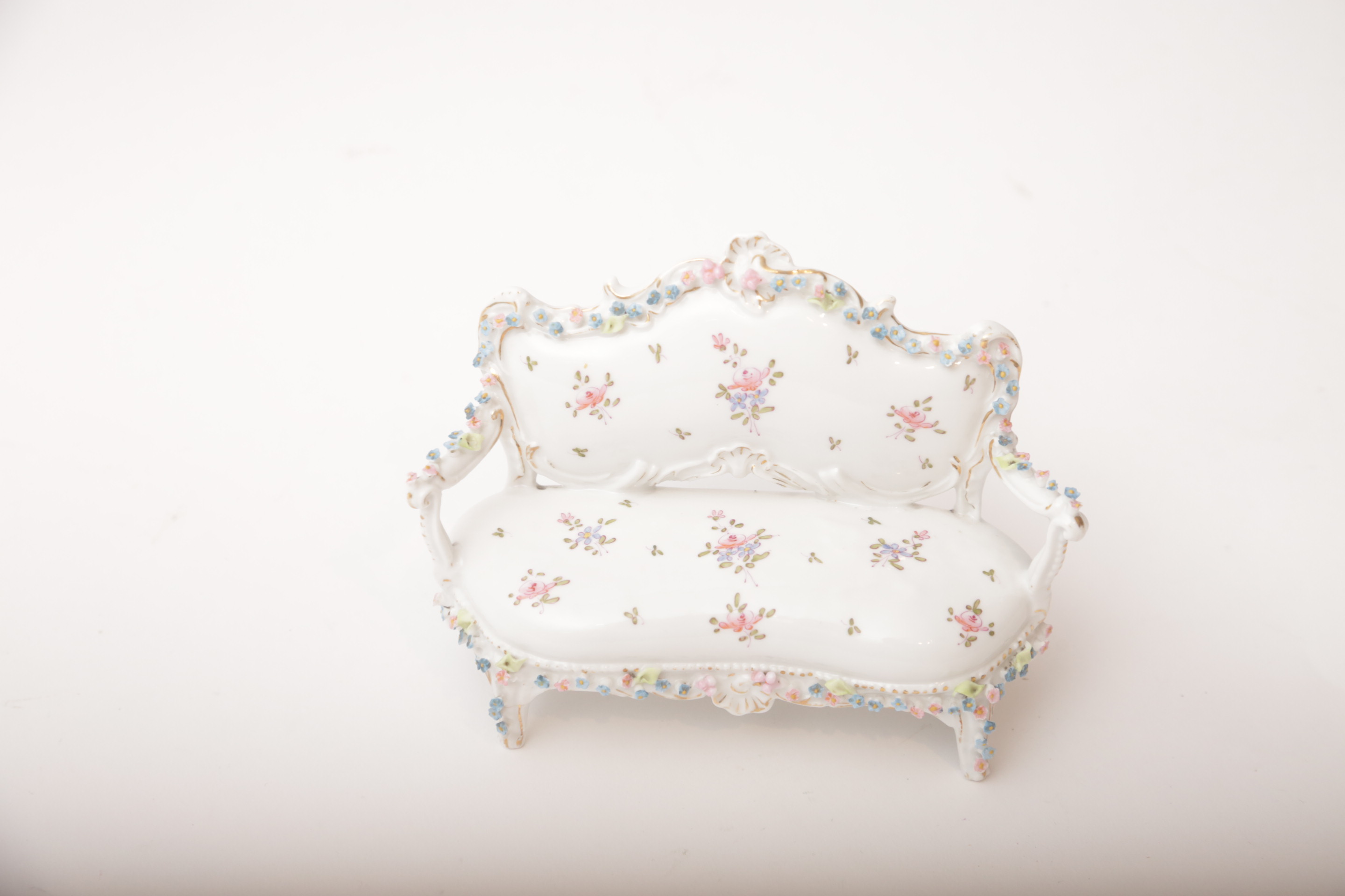 Floral Embellished Miniature Doll Parlor Set