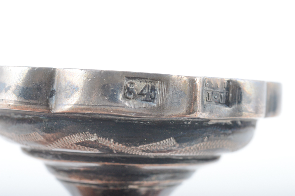 Antique Russian .875 Silver Kiddush Cup