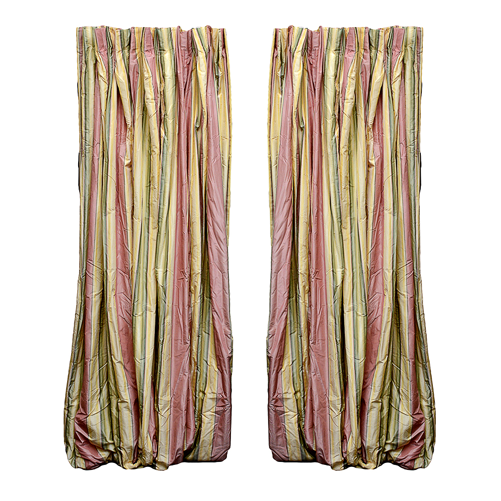 Striped Silk Drapes