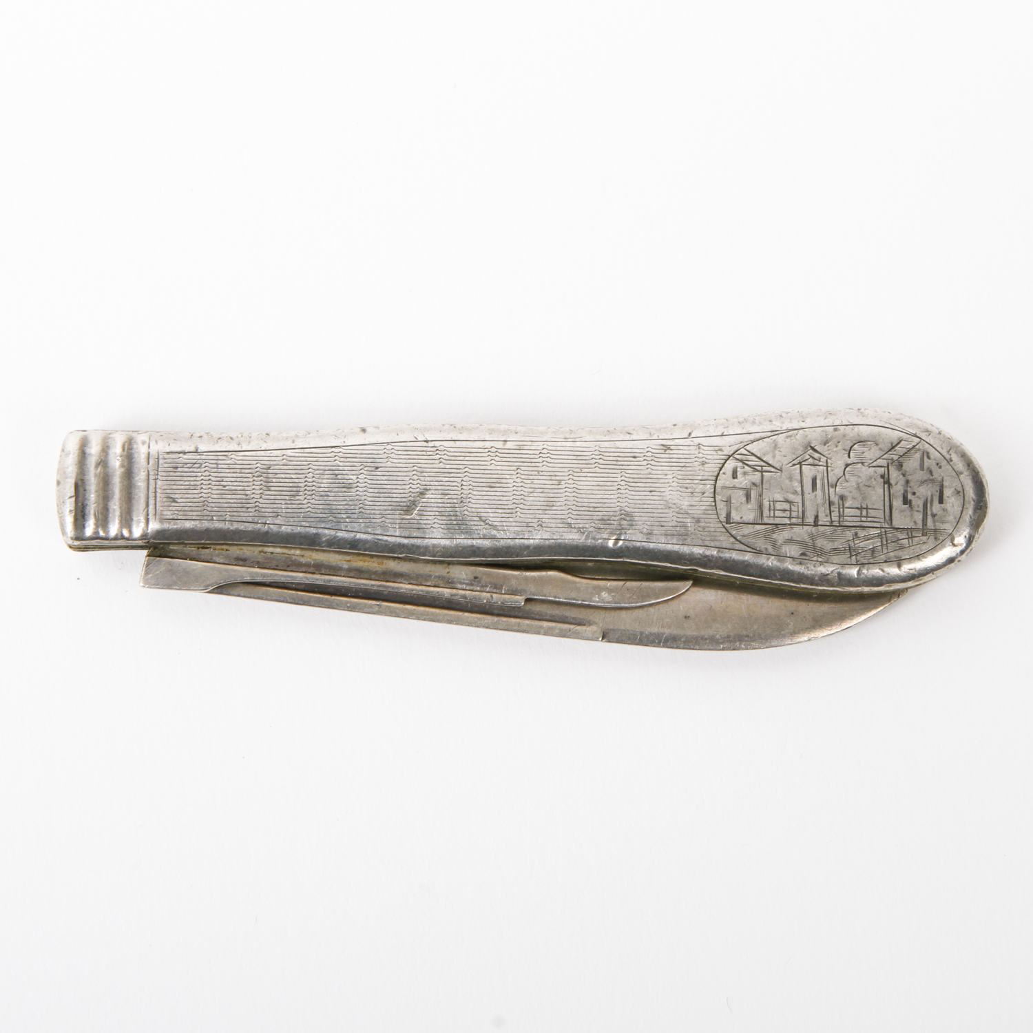 Vintage Coin Silver Pocket Knife
