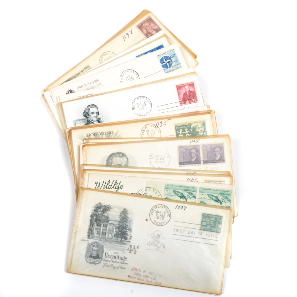 1950s First Day Issue Stamp Collection