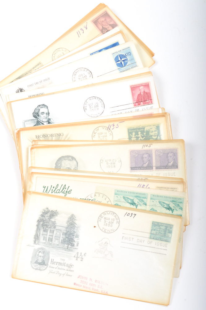 1950s First Day Issue Stamp Collection