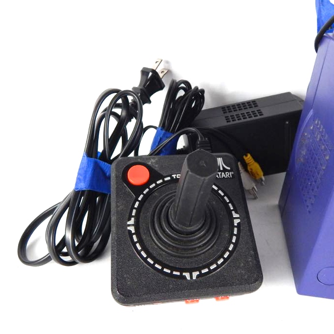 Nintendo Game Cube Console And Atari Joystick