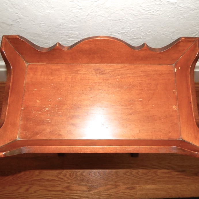 Vintage Side Table And Lighted Globe
