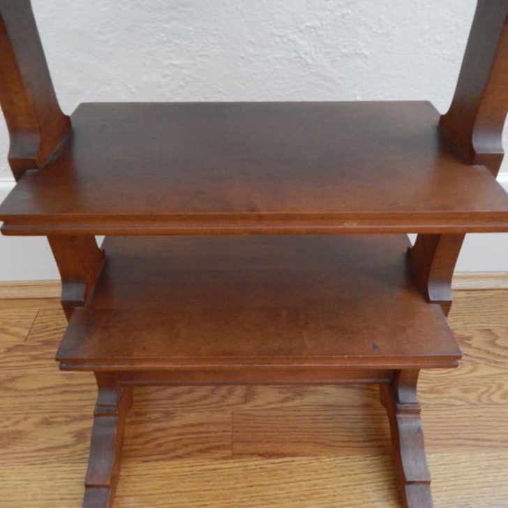 Vintage Side Table And Lighted Globe