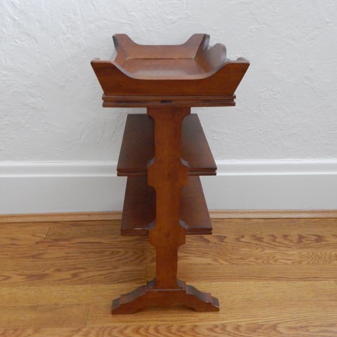 Vintage Side Table And Lighted Globe