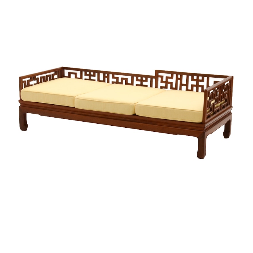 Chinese Inspired Mahogany Daybed