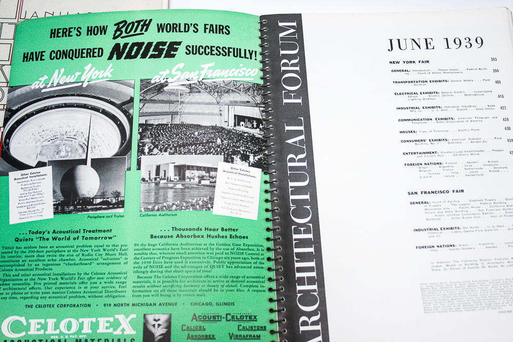 "The Architecture Forum" for 1938 and 1939