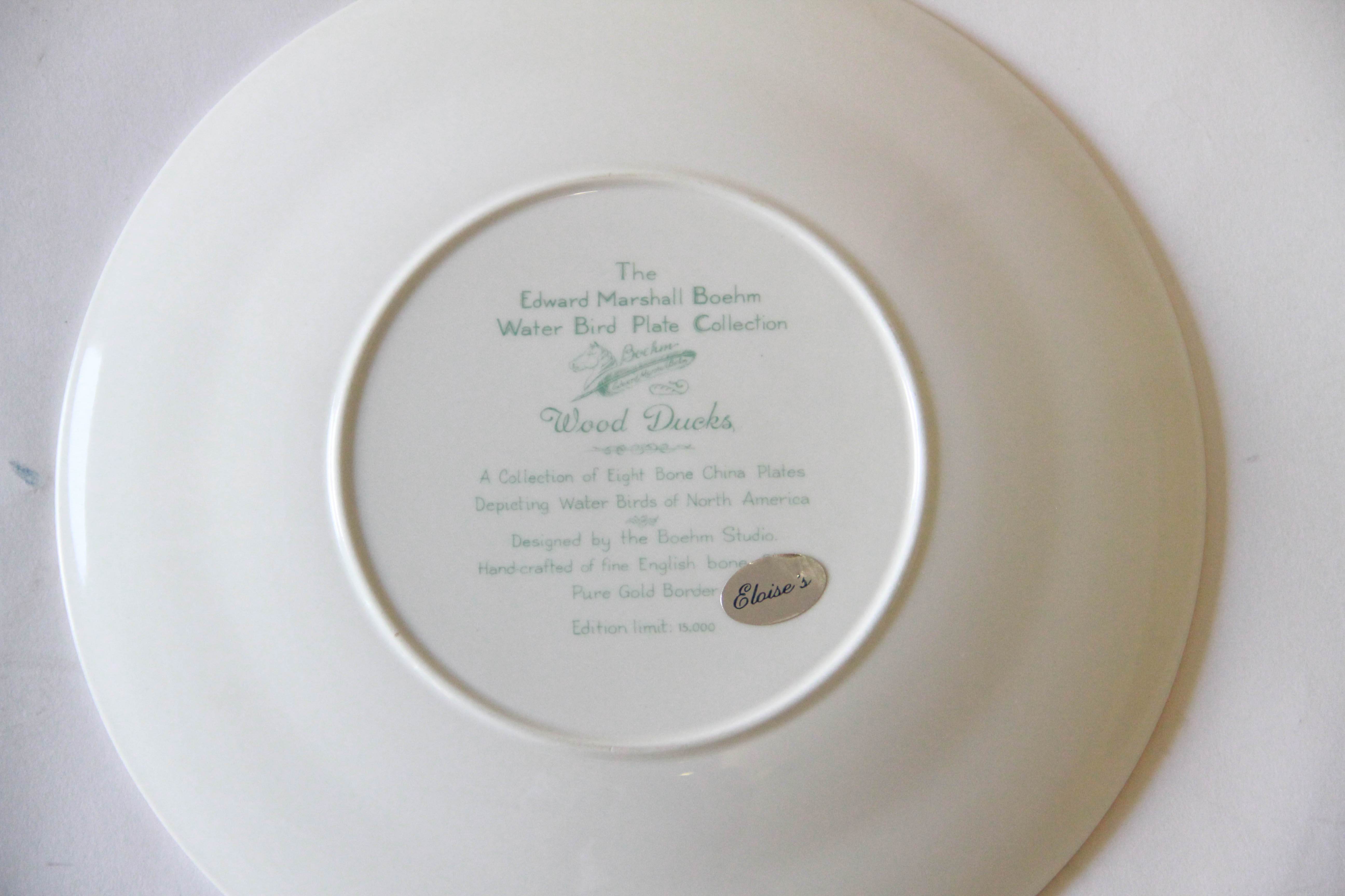 Limited Edition Edward Marshall Boehm "Water Bird" Plate Collection