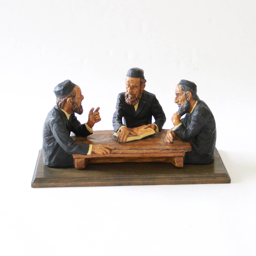 David Kaplan Limited Edition Sculpture of Three Rabbis