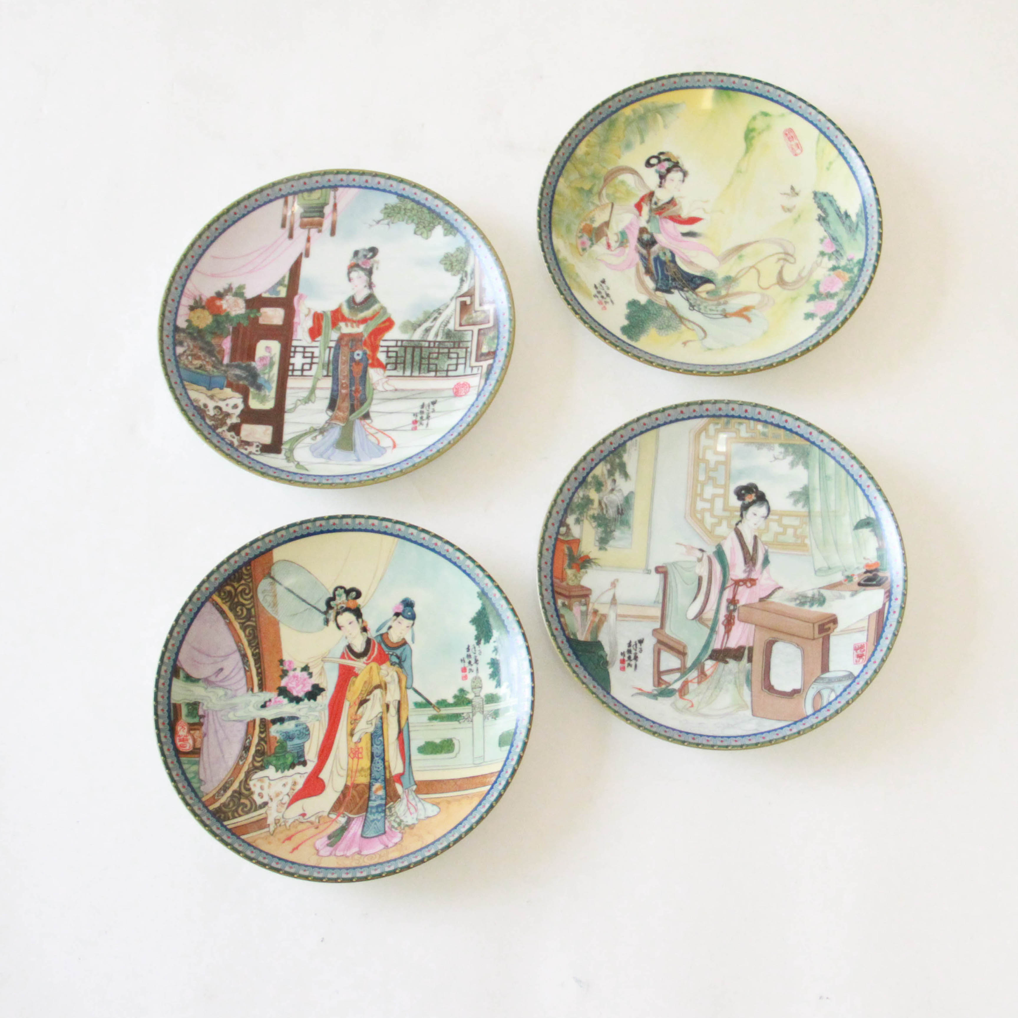 Imperial Jingdezhen "Beauties of the Red Mansion" Plates