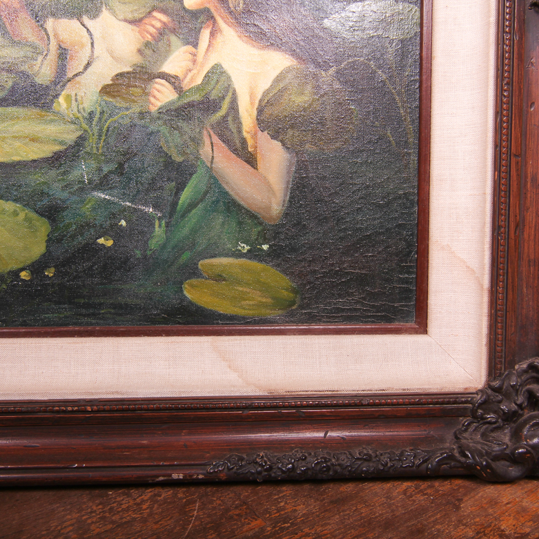 After John William Waterhouse Replica on Canvas "Hylas and the Nymphs"