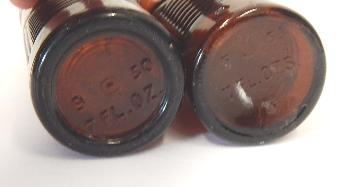 Two Vintage Orange Crush Glass Bottles