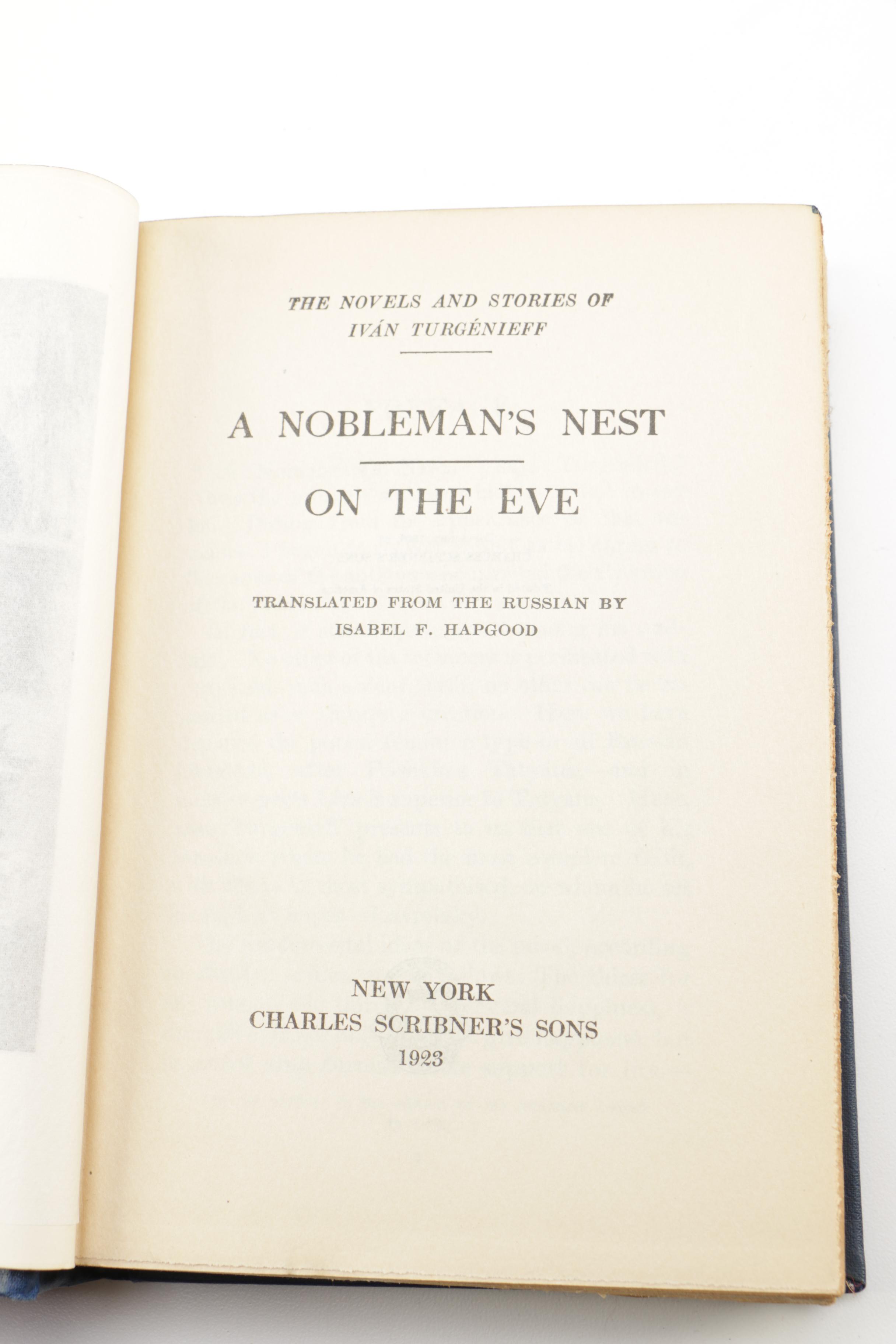 Set of "The Novels and Stories of Ivan Turgenieff"