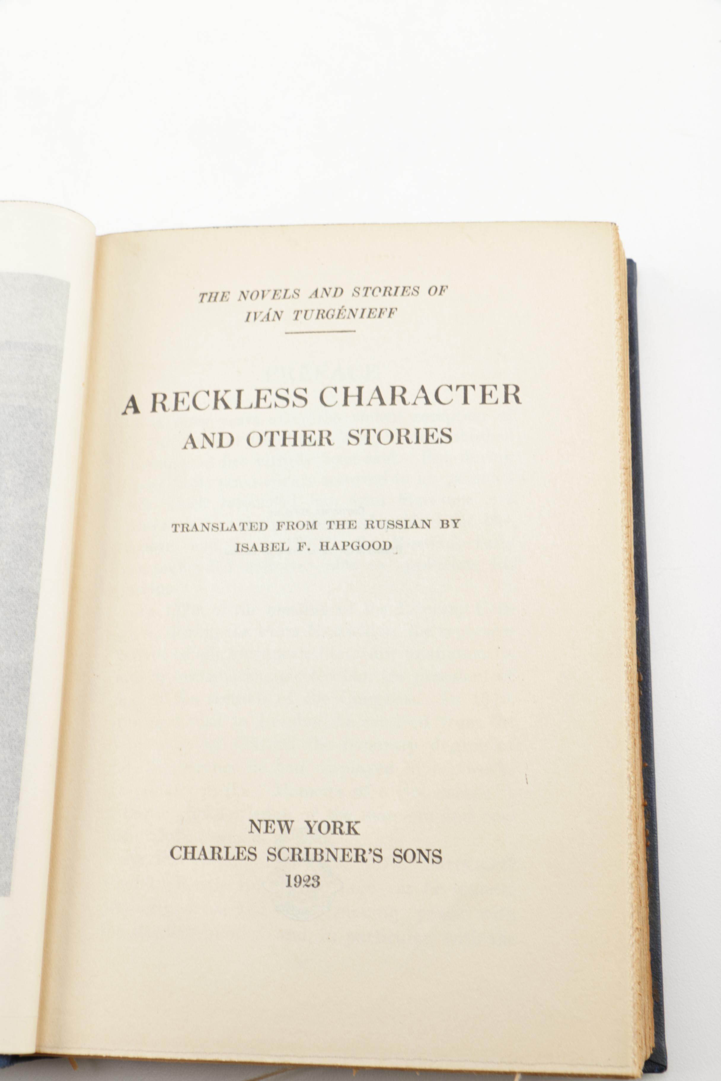 Set of "The Novels and Stories of Ivan Turgenieff"
