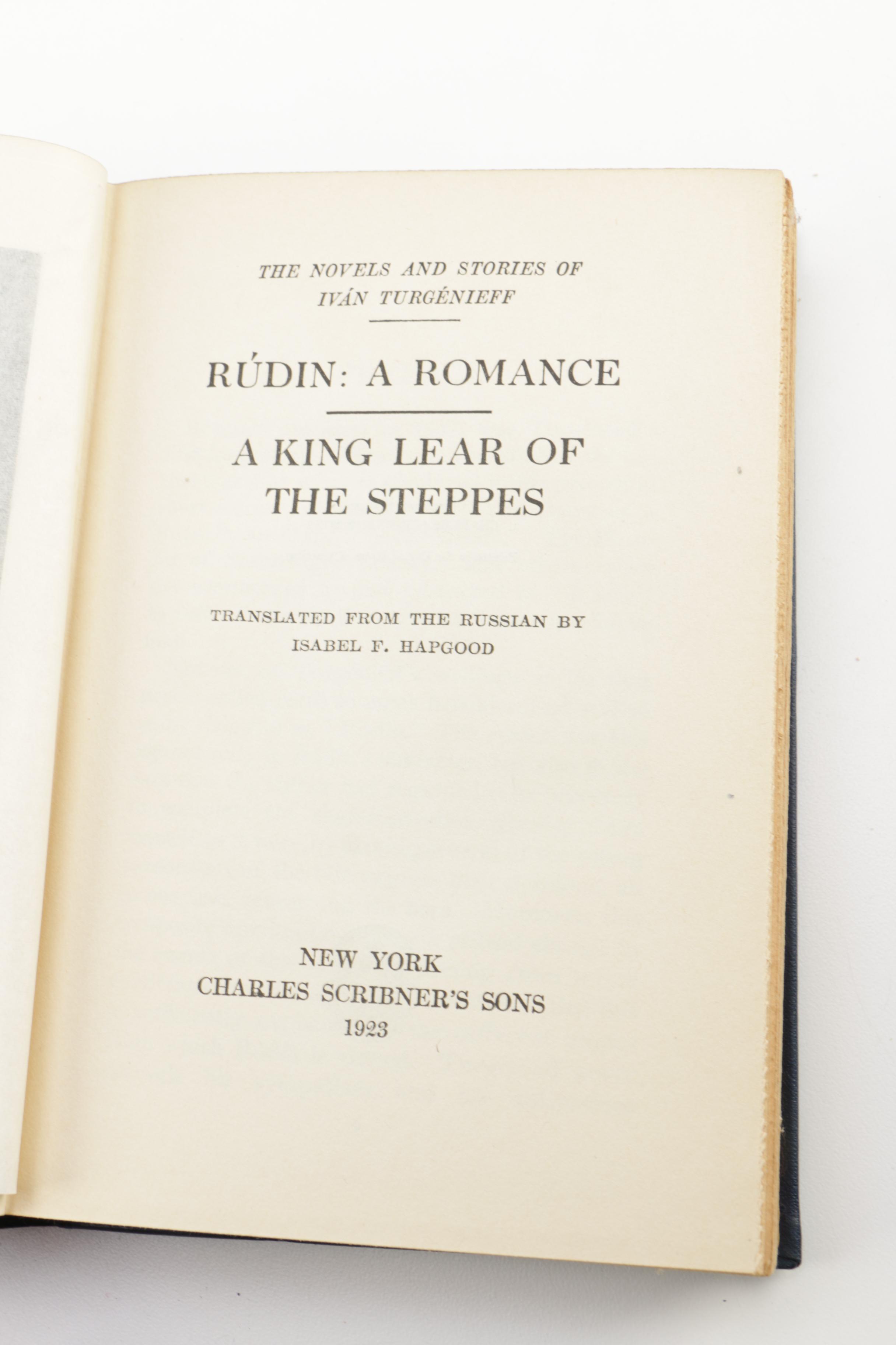 Set of "The Novels and Stories of Ivan Turgenieff"