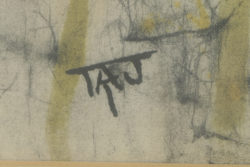 Batik on Linen of a Sunflower