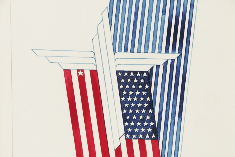 Pair of Gennady Miroshnichenko Gouache on Paper Americana Scene