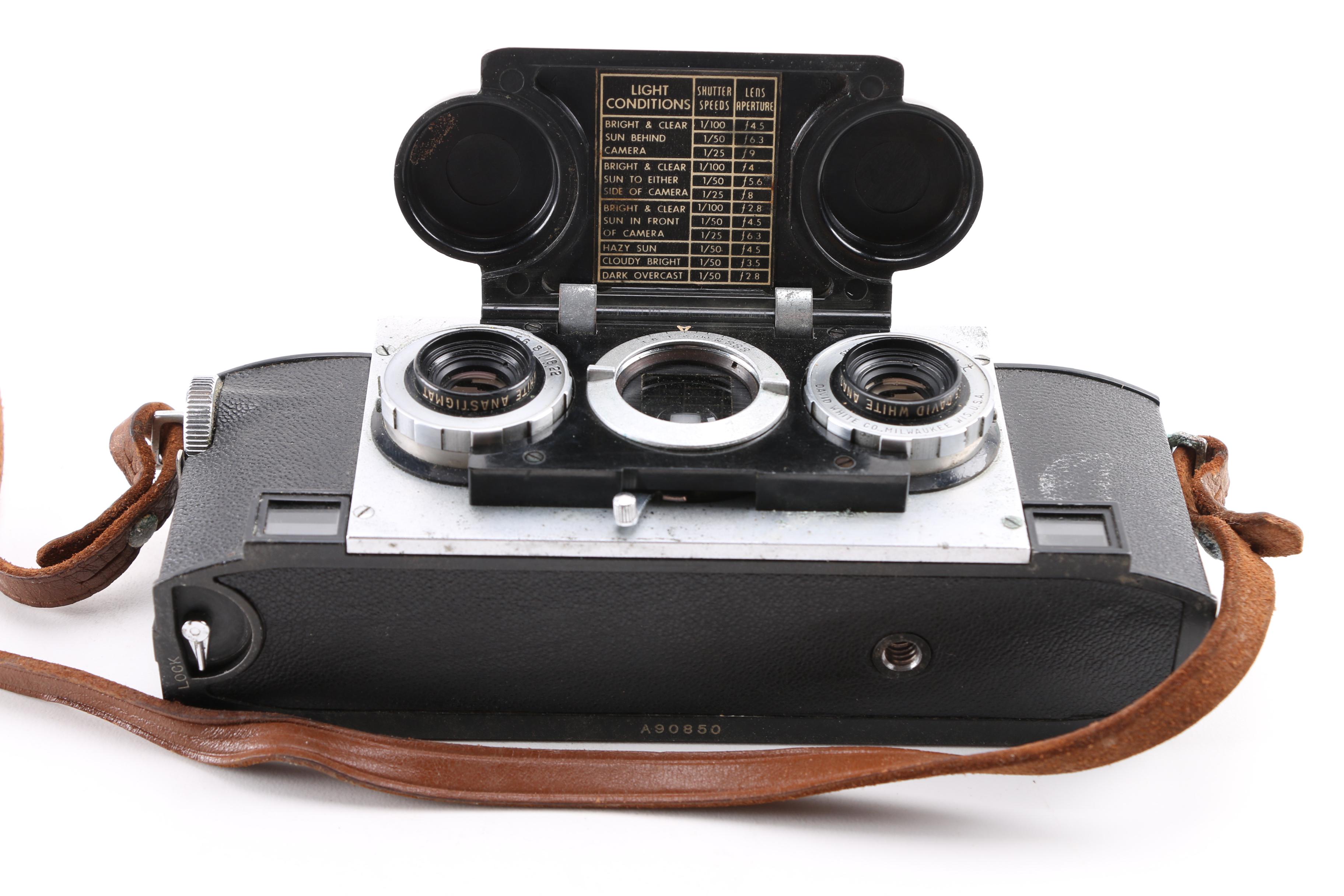Vintage Stereo Realist and Kodak Film Cameras with Cases