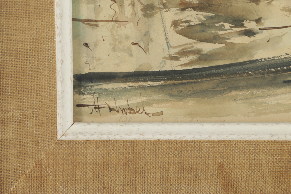 M. Siguel Watercolor on Paper "Paris Place De La Concorde"