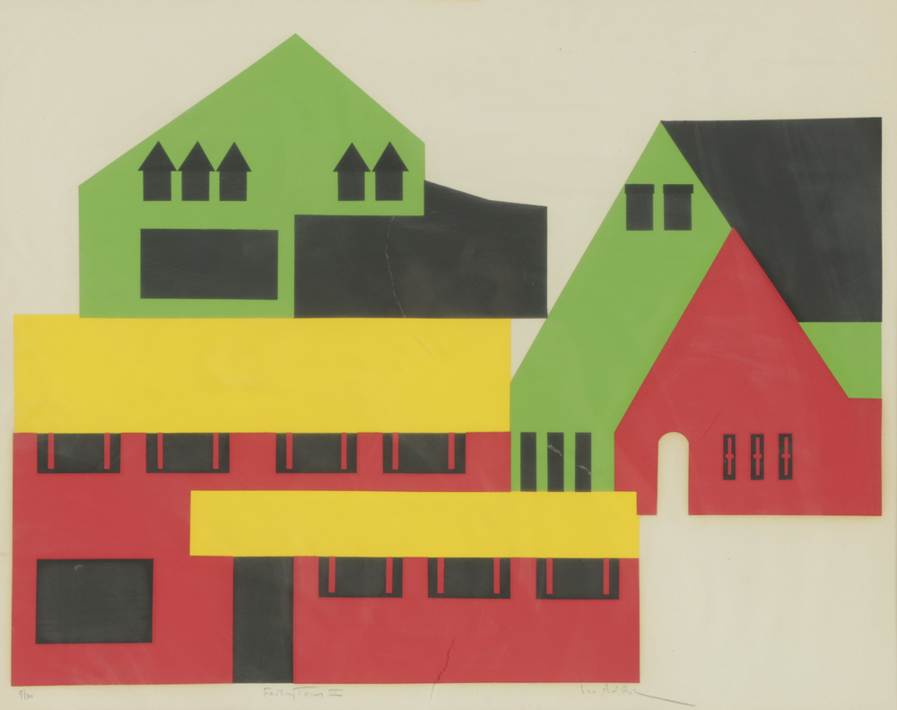 Lee Adler Limited Edition Serigraph on Paper "Factory Town II"