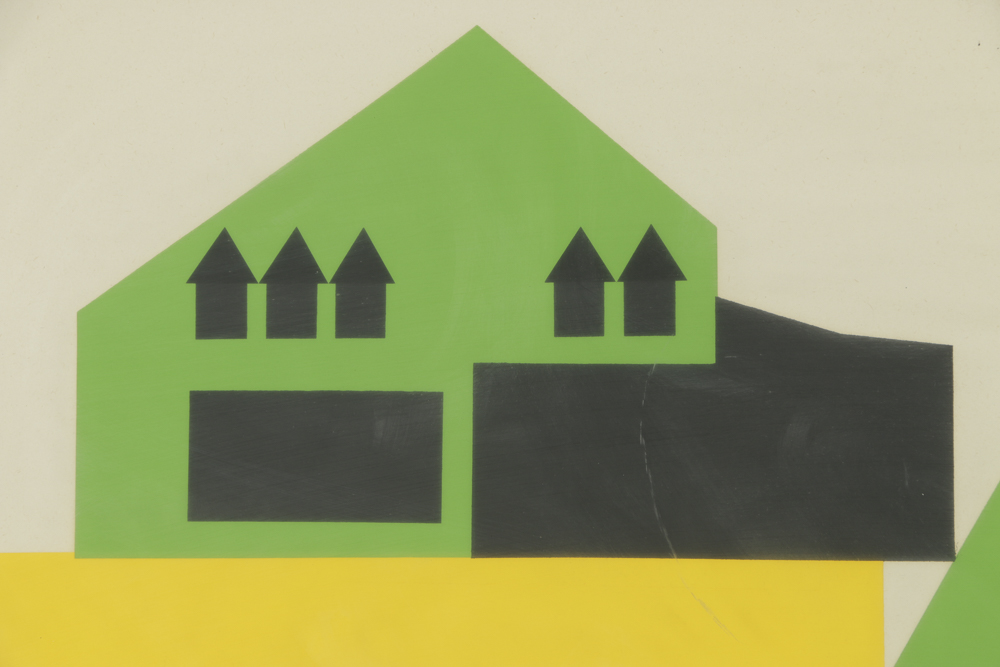 Lee Adler Limited Edition Serigraph on Paper "Factory Town II"