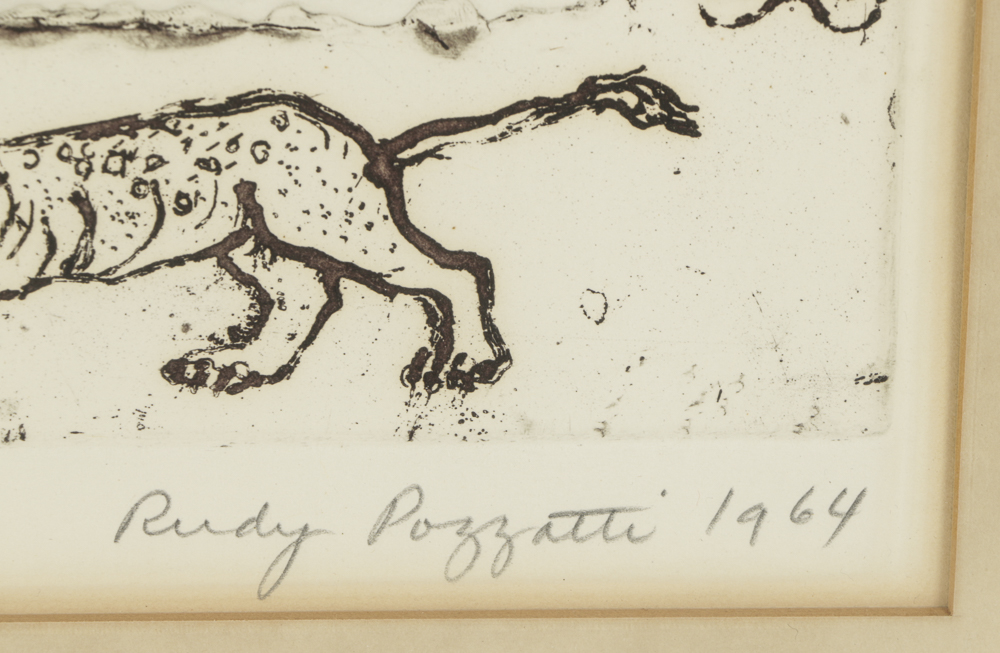 Rudy Pozzatti Limited Edition Etching on Paper "Porsenna of Camars"